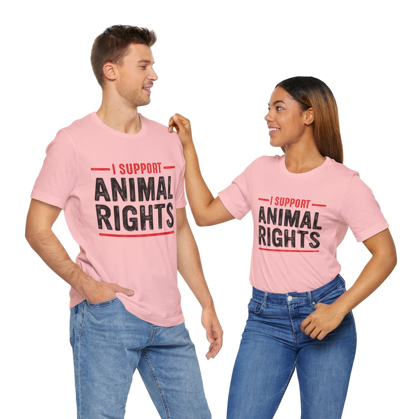 Vegan: I Support Animal Rights - Unisex Jersey Short Sleeve Tee