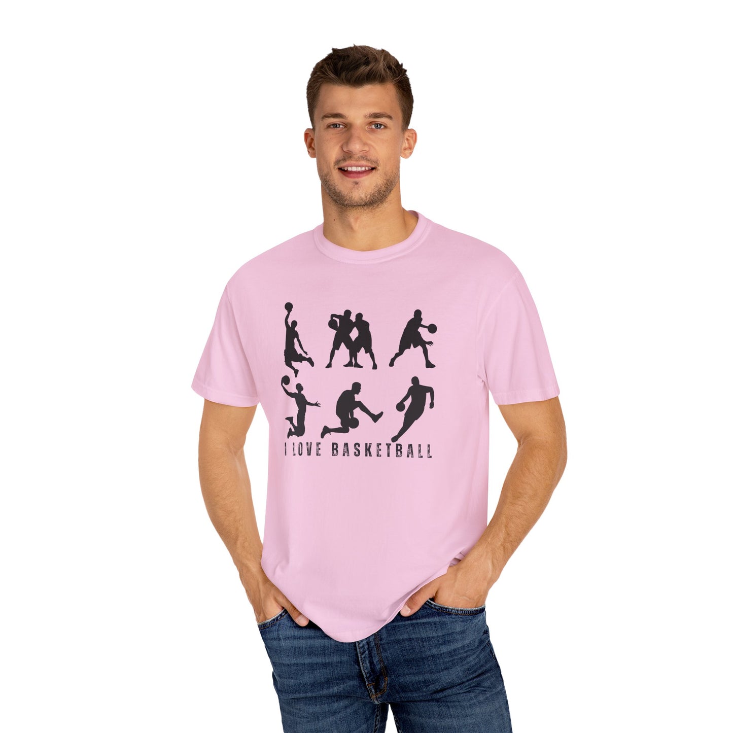 I Love Basketball - Unisex Garment-Dyed T-shirt - 10160