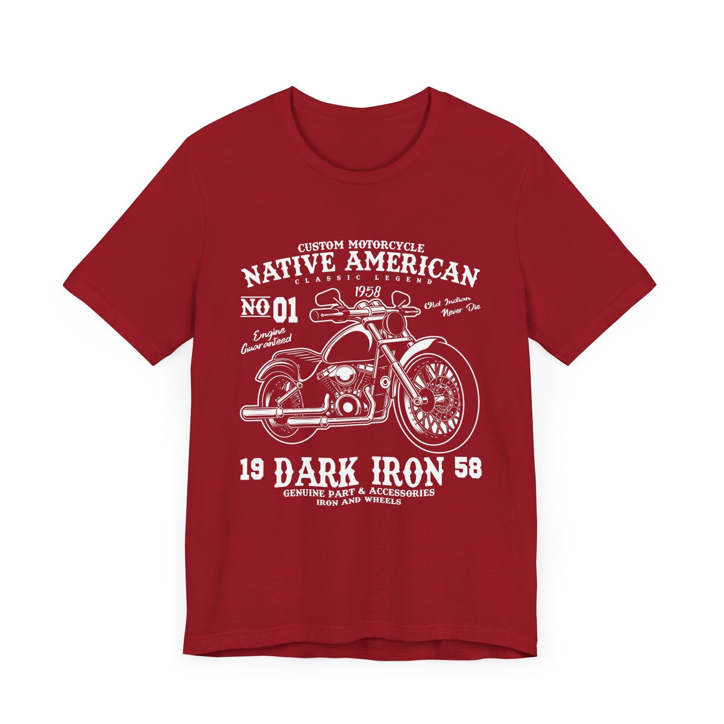 Custom Motorcycle, Native American - Unisex Jersey Short Sleeve Tee - 13299