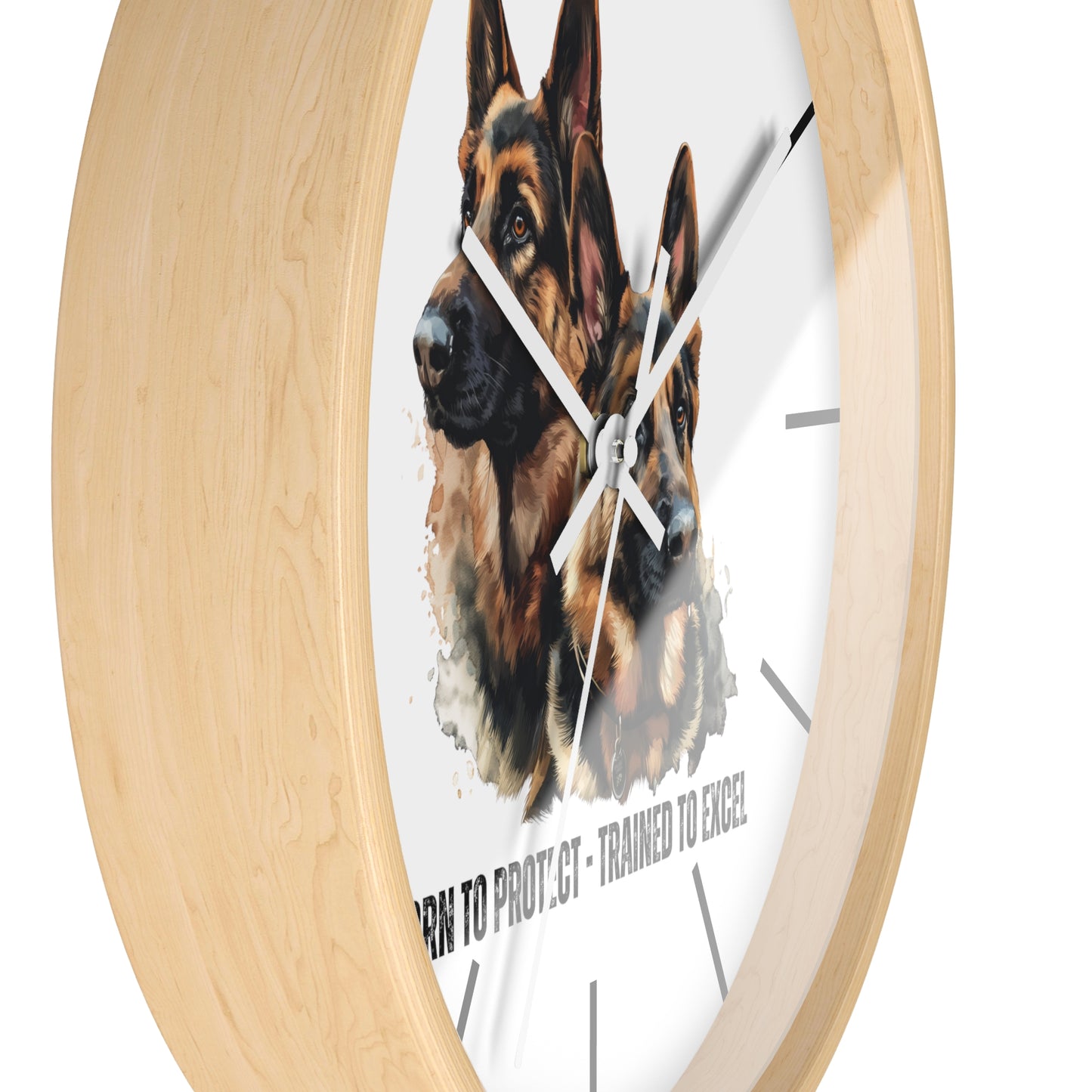 German Shepherds: Born to Protect - Wall Clock