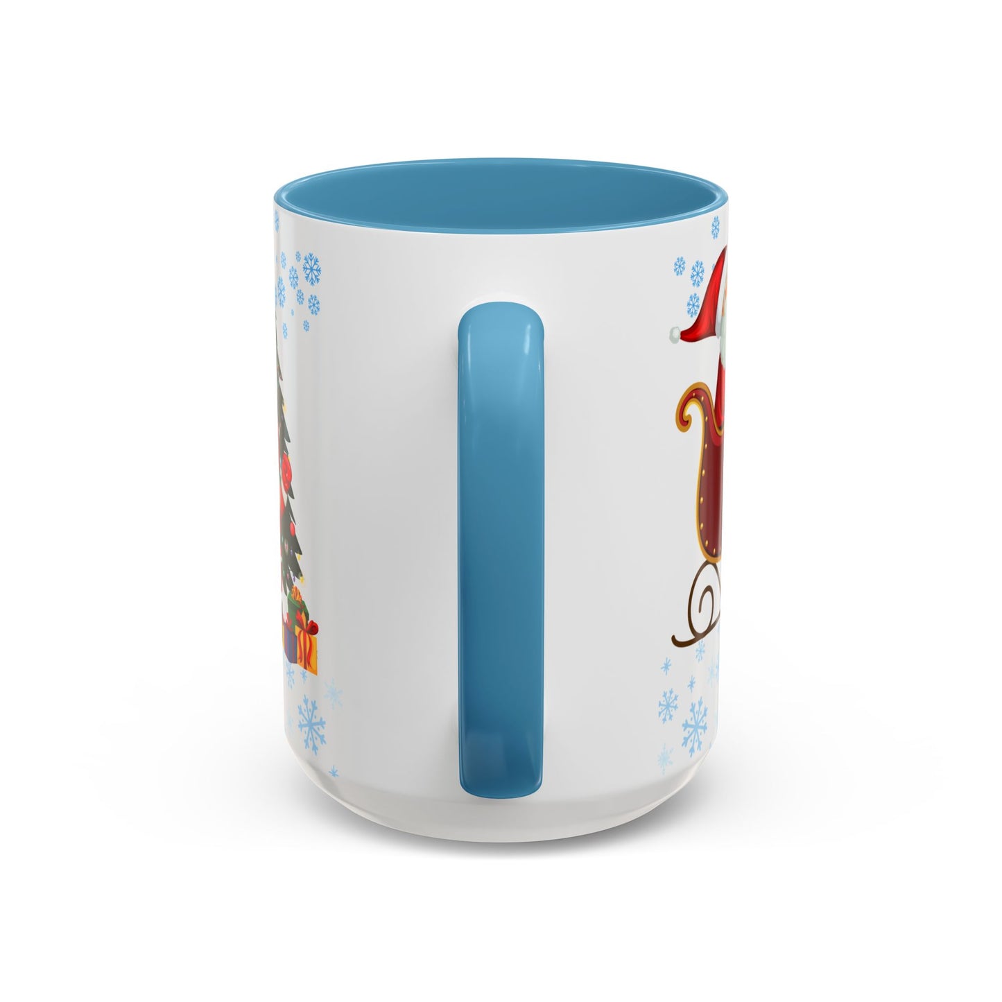 Christmas Letter M for Megan, Customizable - Accent Coffee Mug (11, 15oz)