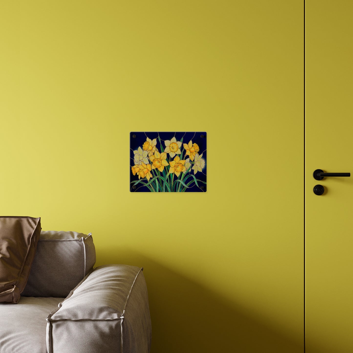 Daffodil Floral Acrylic Wall Art Panel - 14601