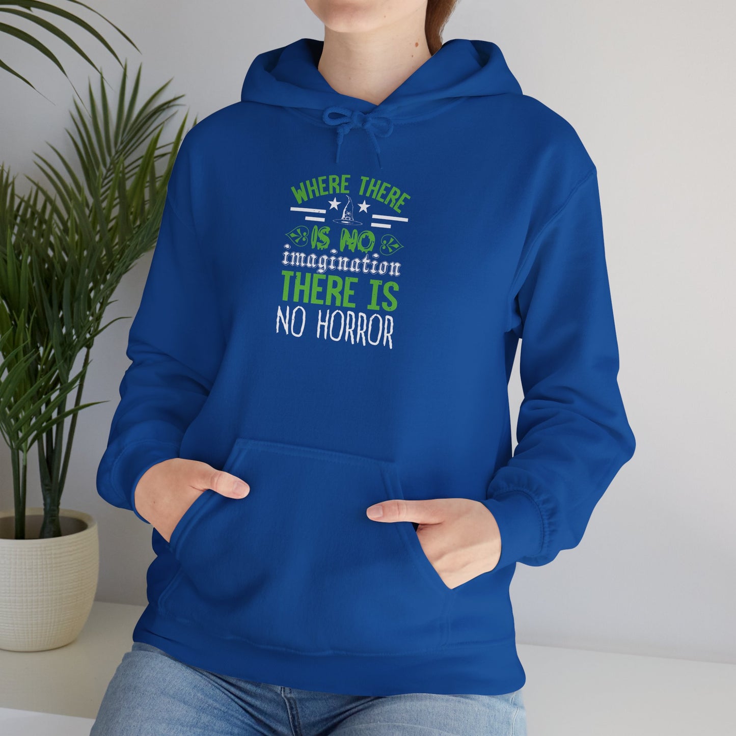 Where There Is No Imagination, There Is No Horror - Unisex Heavy Blend™ Hooded Sweatshirt - 13759