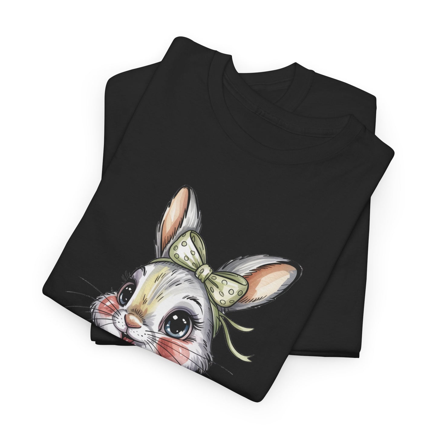 Cute Bunny T-Shirt – “Hoppy & Happy” Easter Rabbit Tee Gift for Kids & Adults - 14848