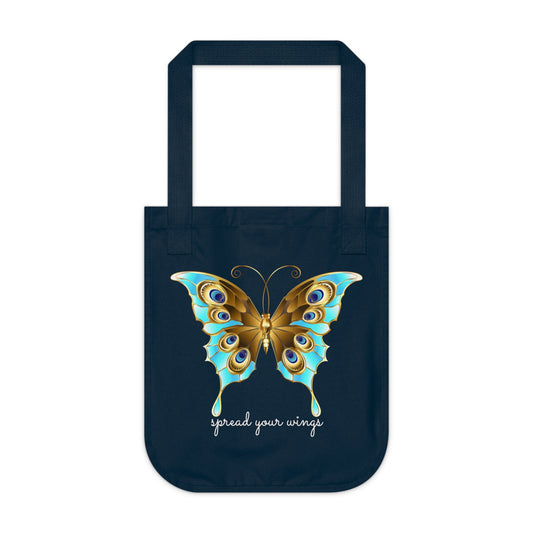 Organic Canvas Tote Bag | Butterfly  Lovers