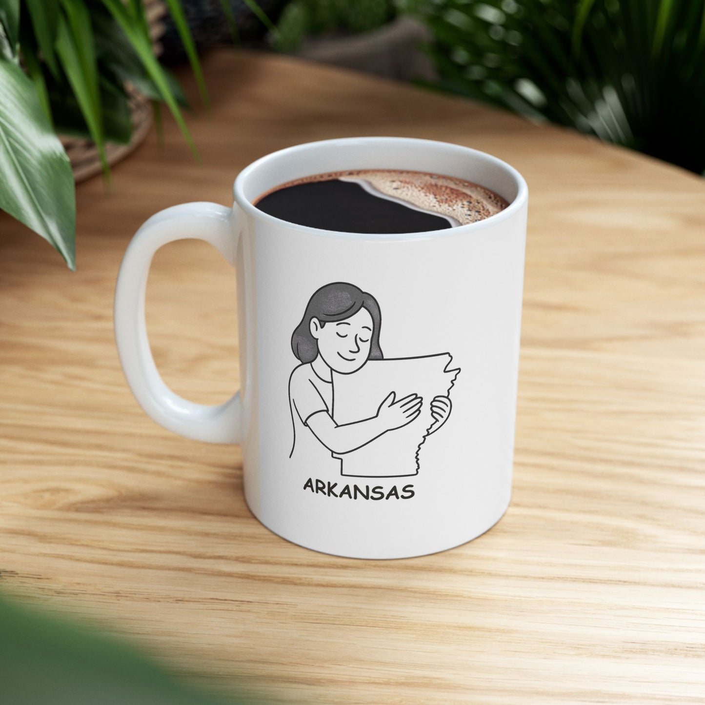"In Arkansas, ‘home’ isn’t just a place—it’s a feeling." Ceramic Mug - 13364