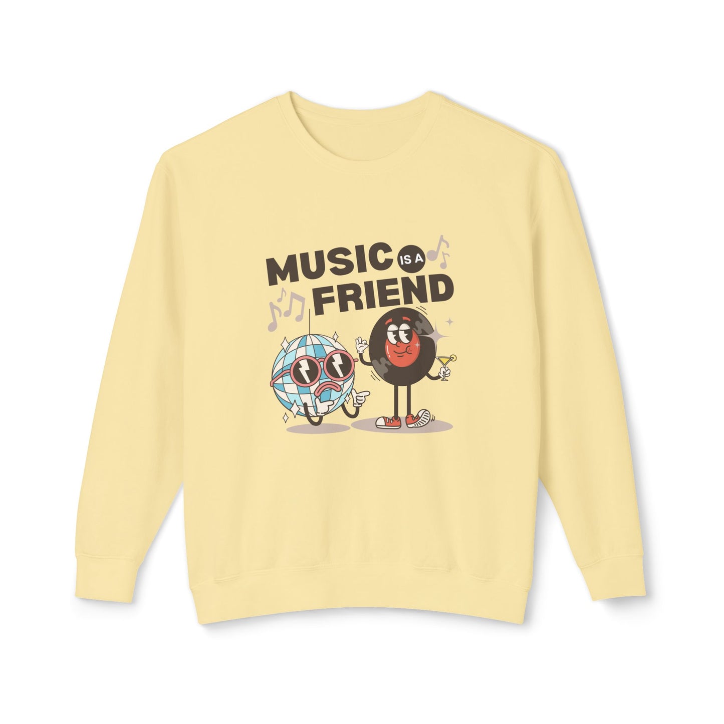 Music Friend - Unisex Lightweight Crewneck Sweatshirt - 10605