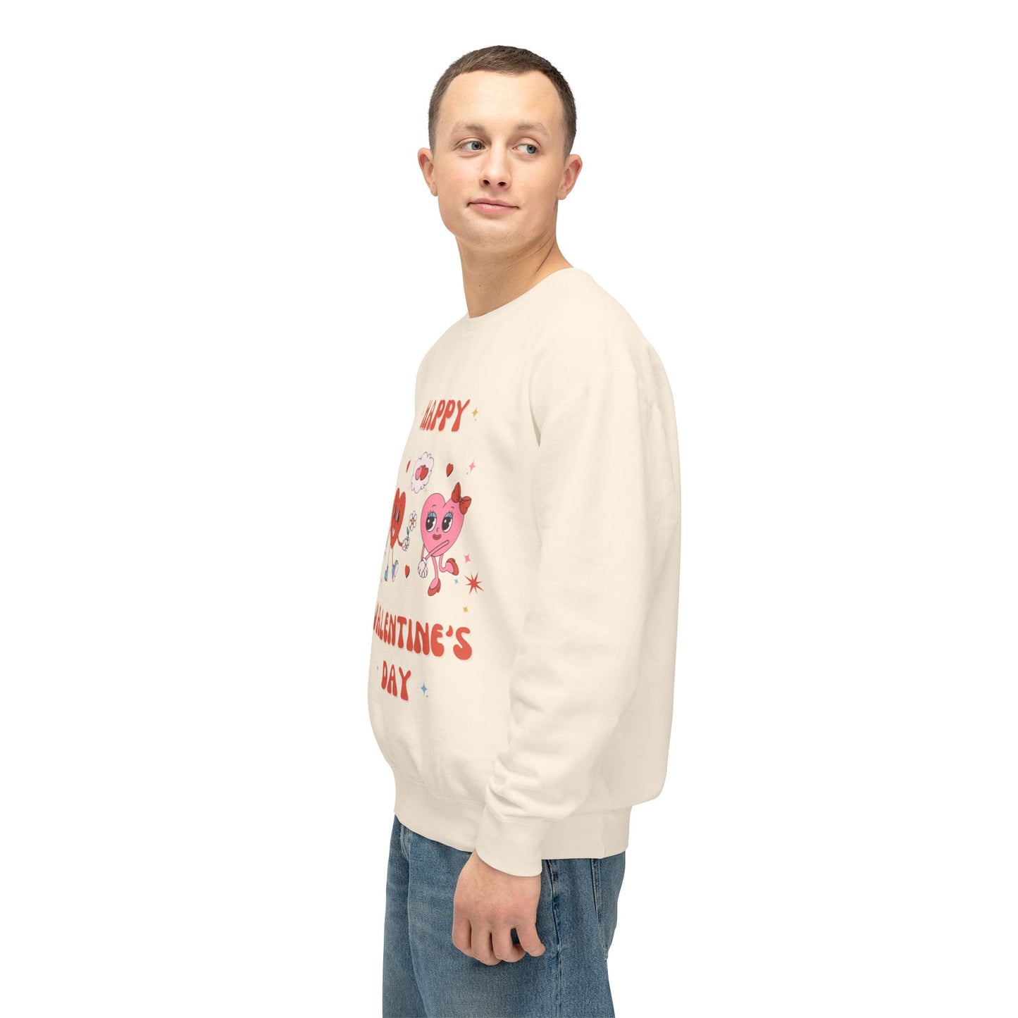 Happy Valentine's Day - Unisex Lightweight Crewneck Sweatshirt - 11023