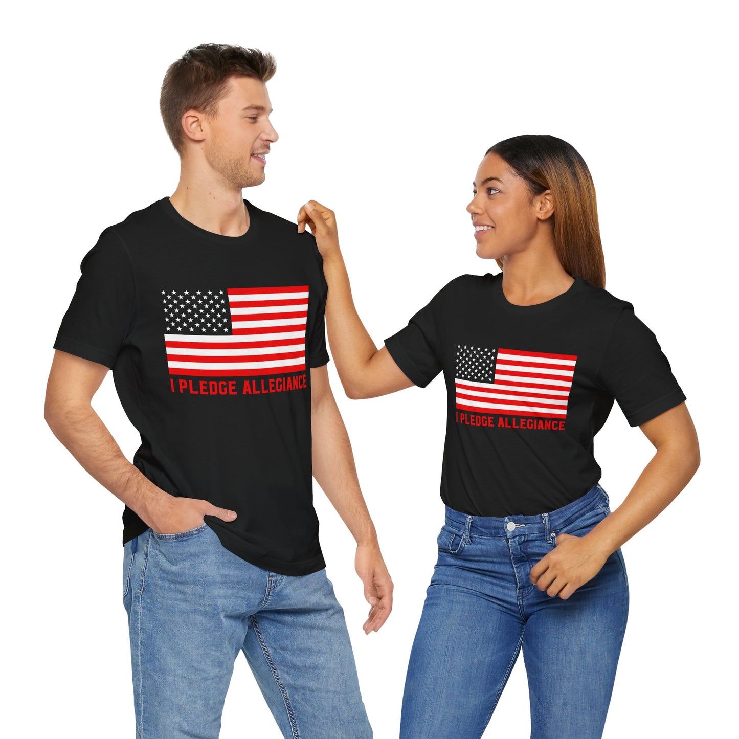 Patriotic Pledge Tee, Unisex T-Shirt for Celebrating Freedom, Independence Day Shirt Gift for Patriots - 13697