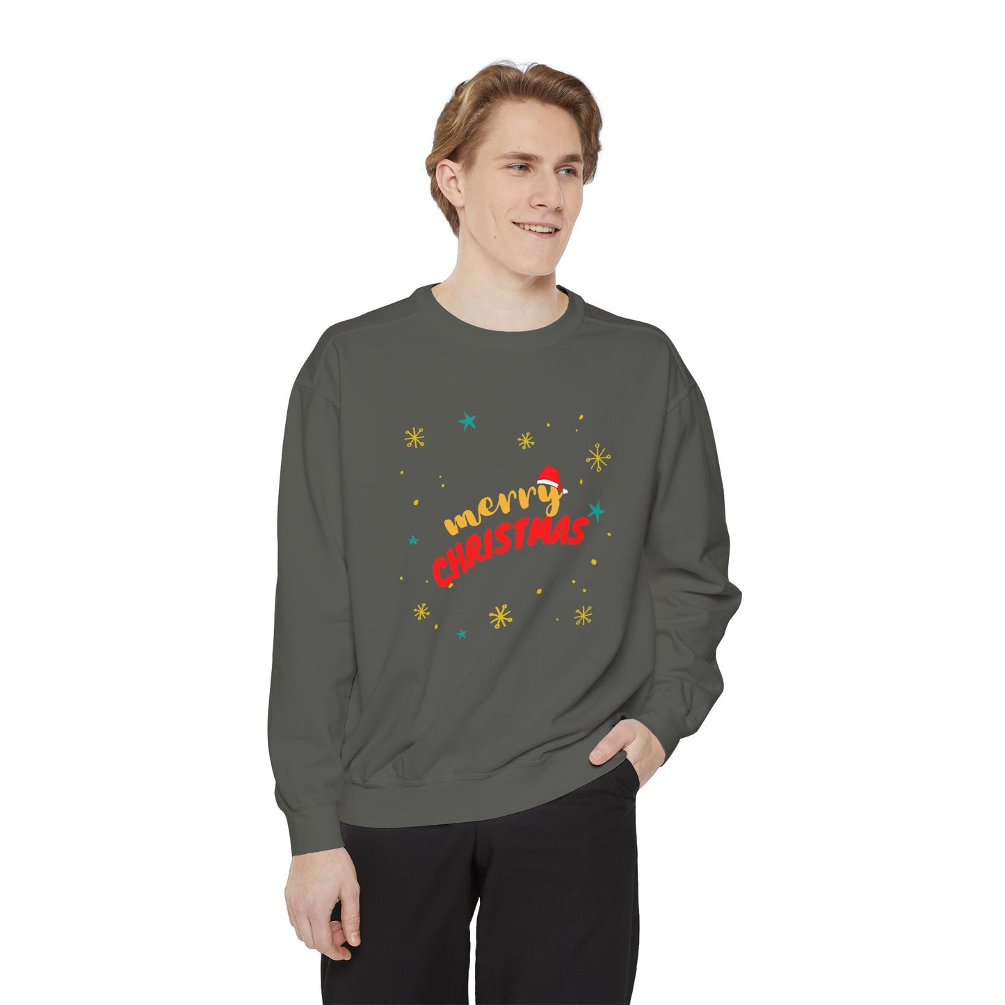 Merry Christmas - Unisex Garment-Dyed Sweatshirt