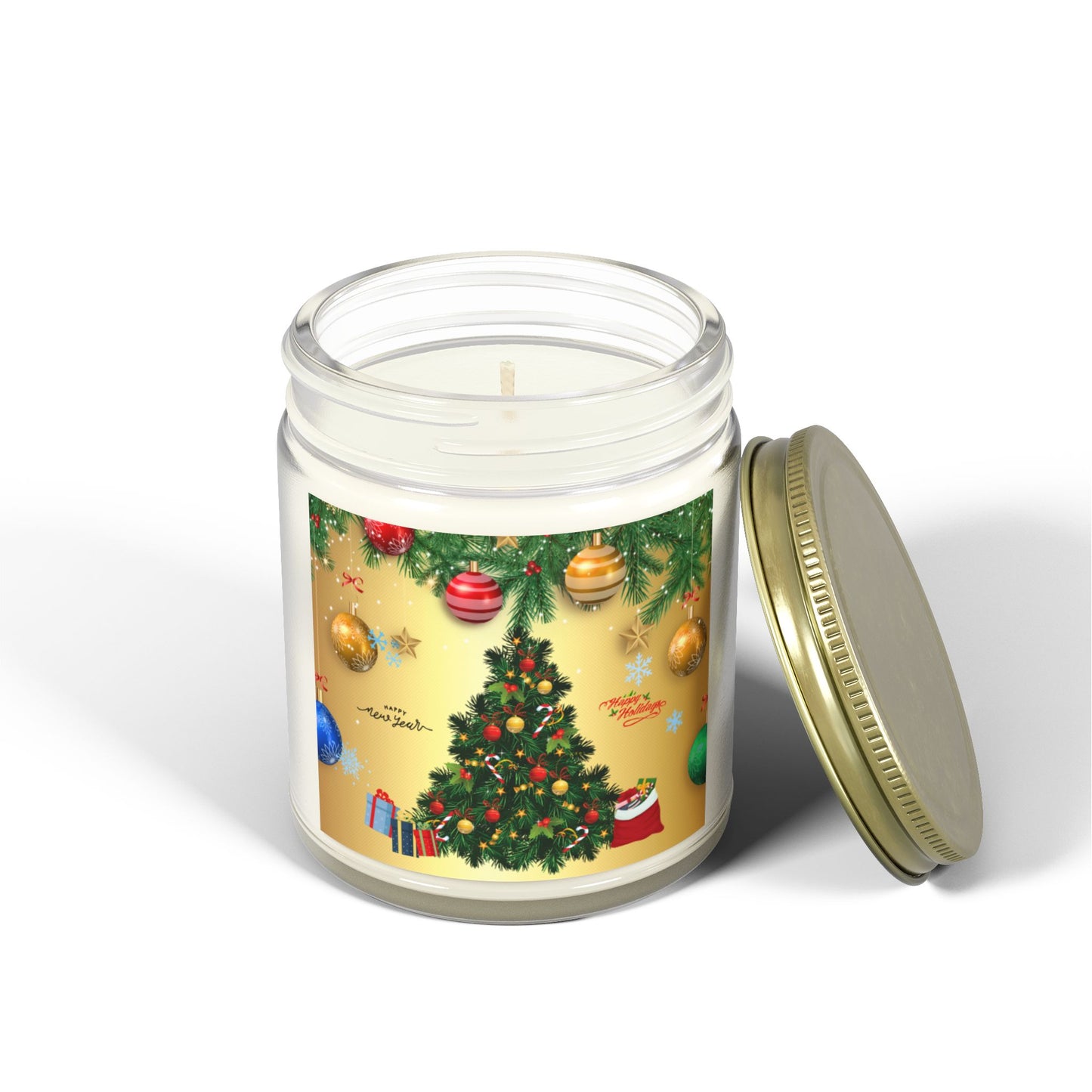 Christmas Tree - Scented Candles, Coconut Apricot Wax (4oz, 9oz)