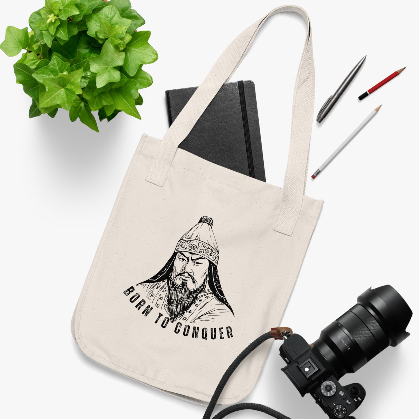 Born to Conquer Mongolia - Organic Canvas Tote Bag