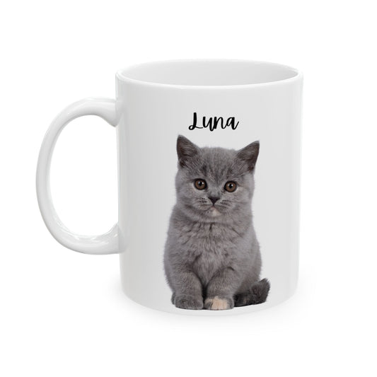 Cozy Cat Ceramic Mug - Perfect for Pet Lovers, Gifts, Home Decor, Coffee, Tea - 14191
