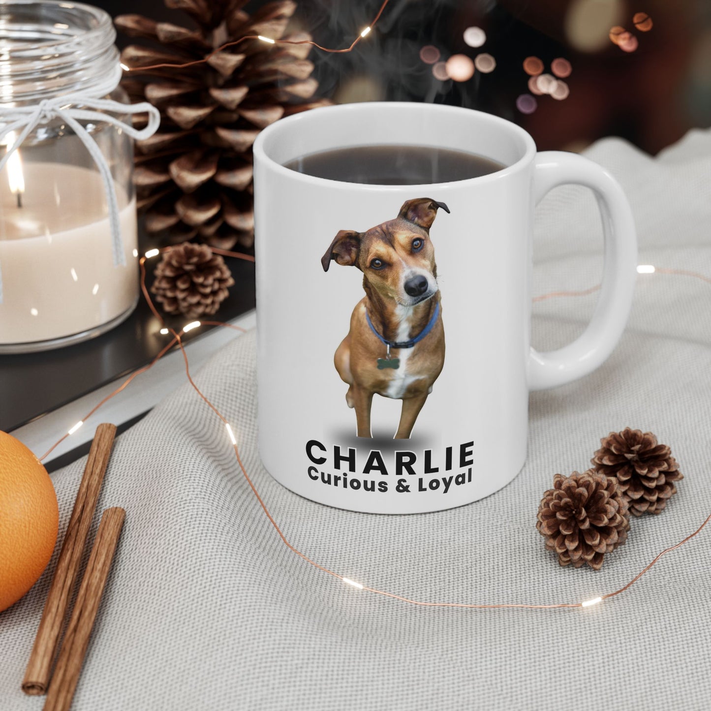 Personalised Dog Name Mug – Custom Pet Coffee Cup (11oz / 15oz) | Dog Lover Gift - 14835