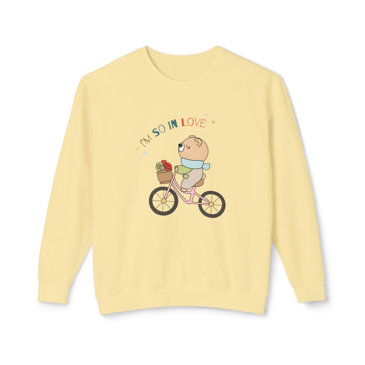 Baby Bear, I'm So in Love - Unisex Lightweight Crewneck Sweatshirt - 11427