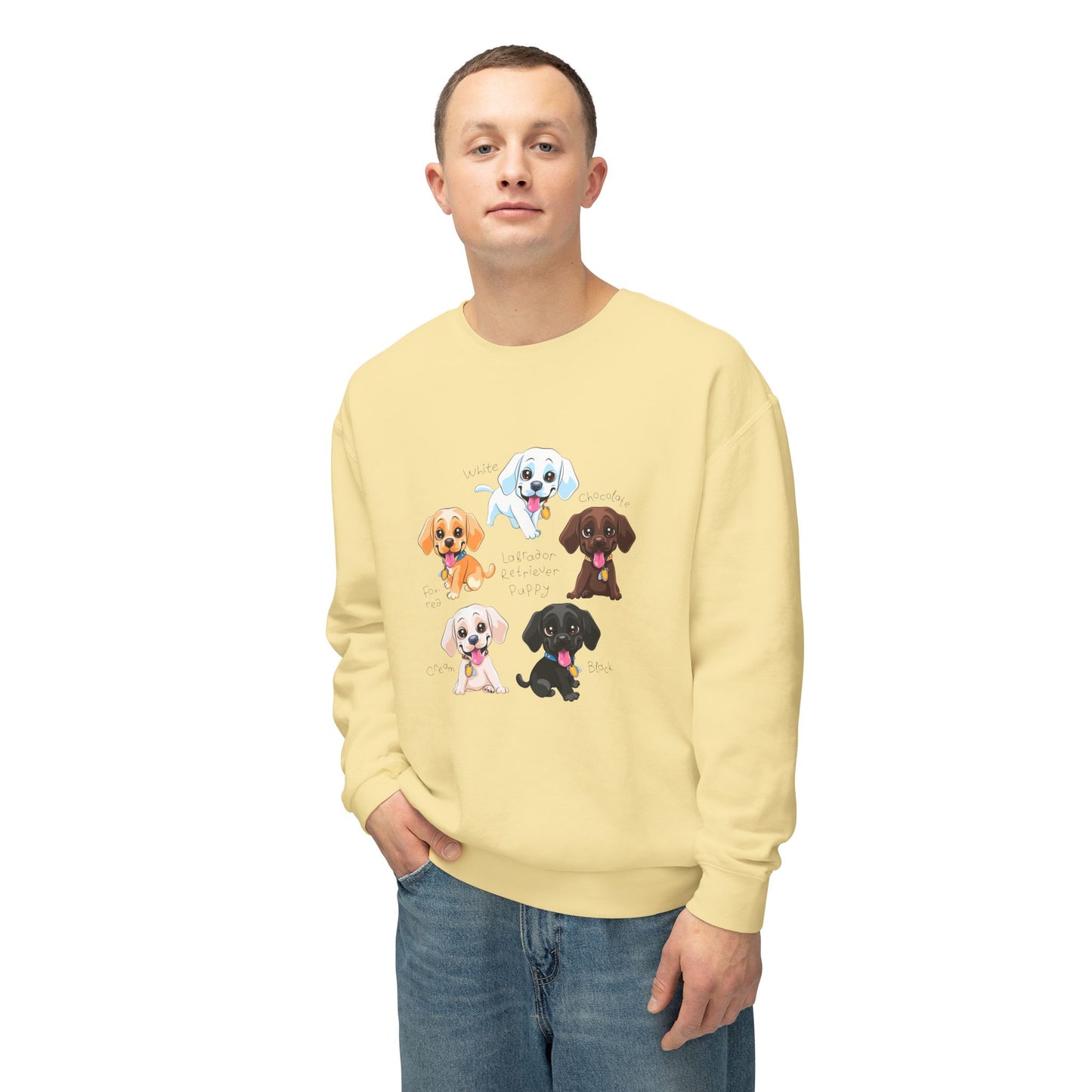 Puppies - Unisex Lightweight Crewneck Sweatshirt - 10263