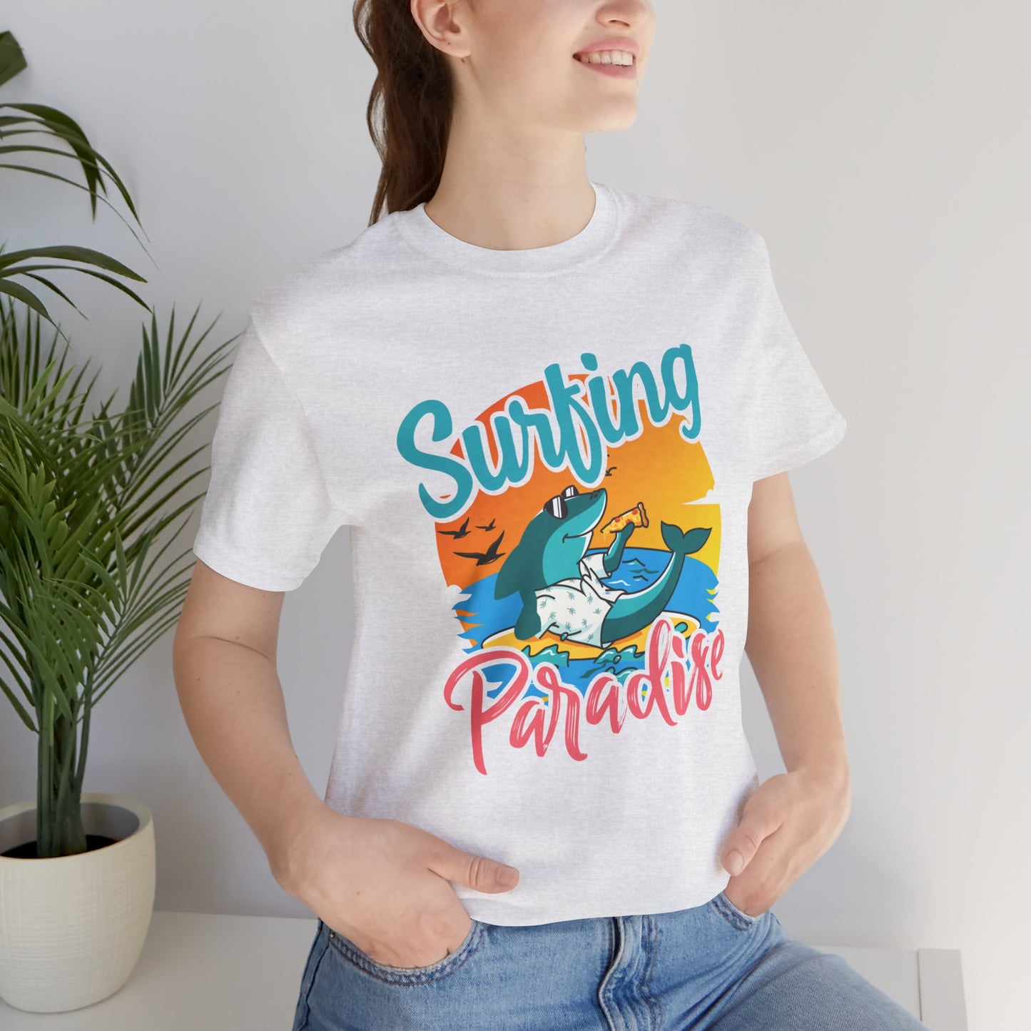 Surfing Paradise - Unisex Jersey Short Sleeve Tee - 13092