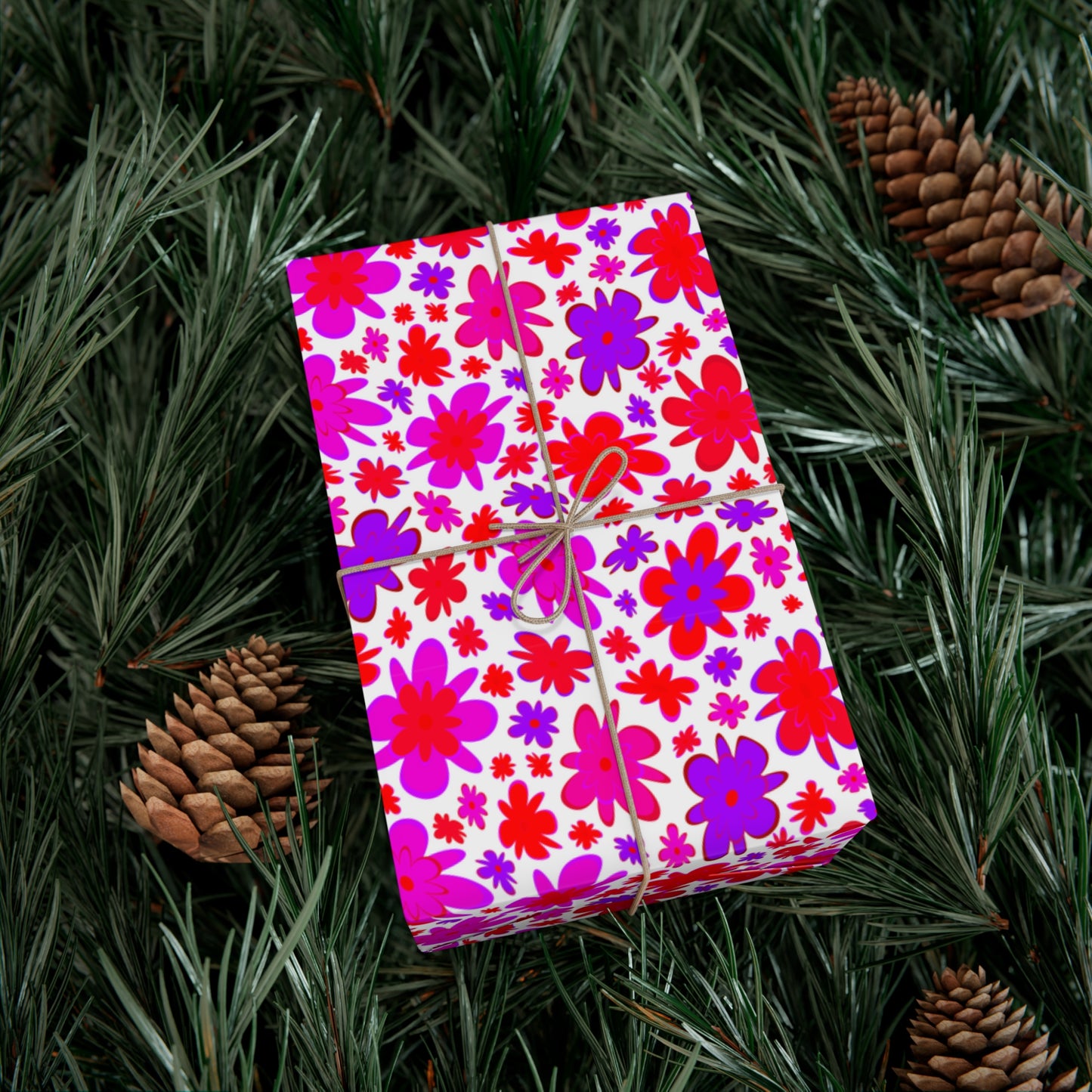 Red & Purple Flowers - Gift Wrap Papers - 10218