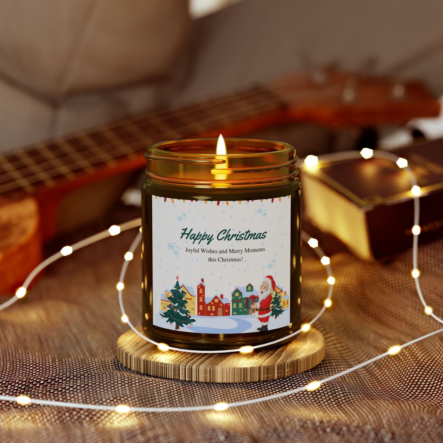 Merry Christmas - Scented Candles, Coconut Apricot Wax (4oz, 9oz)