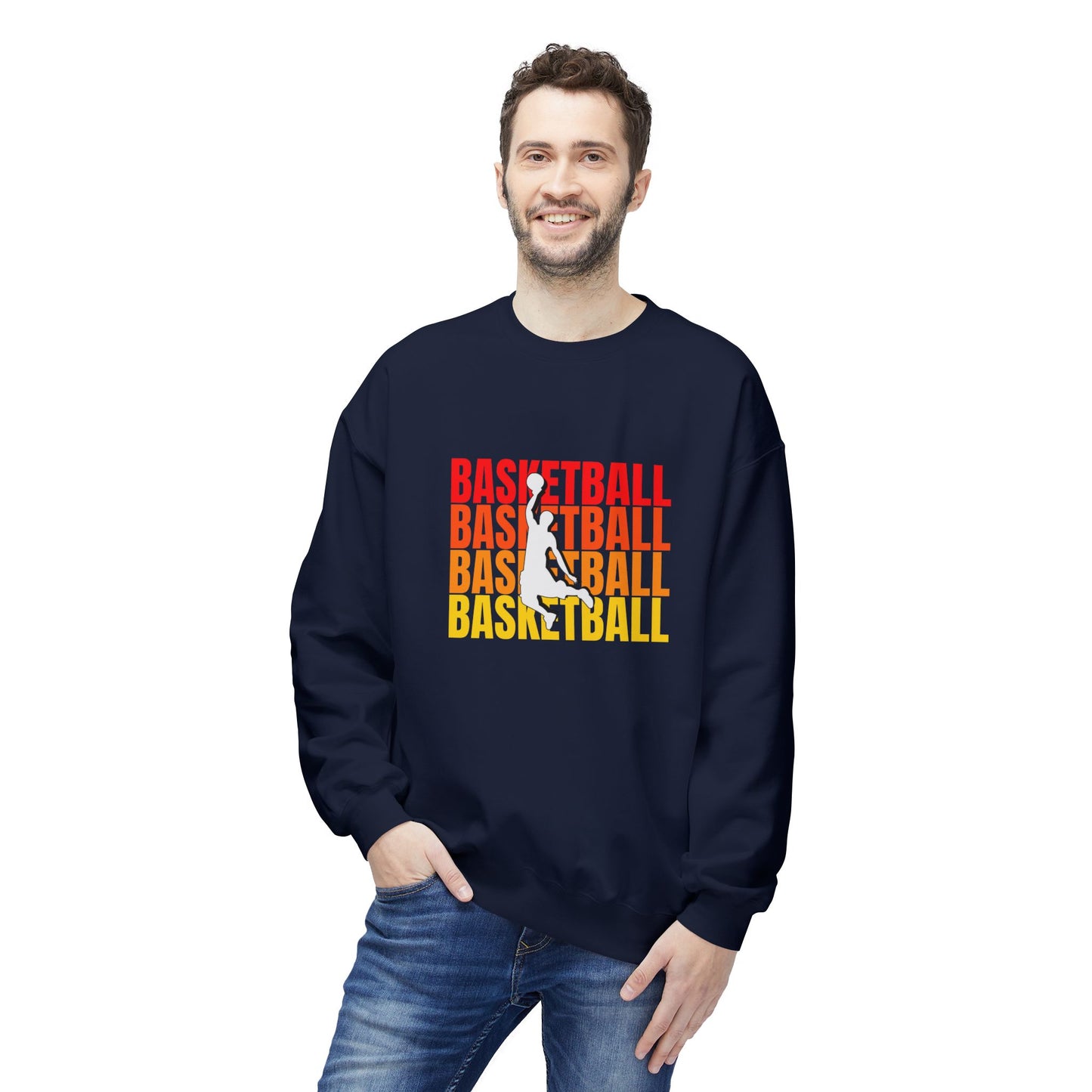 Basketball - Unisex Midweight Softstyle Fleece Crewneck Sweatshirt - 10678