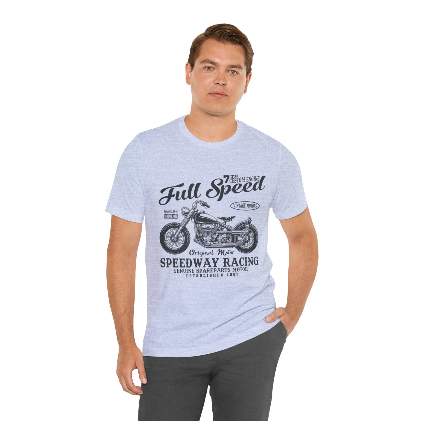 Full Speed, Vintage Motors - Unisex Jersey Short Sleeve Tee