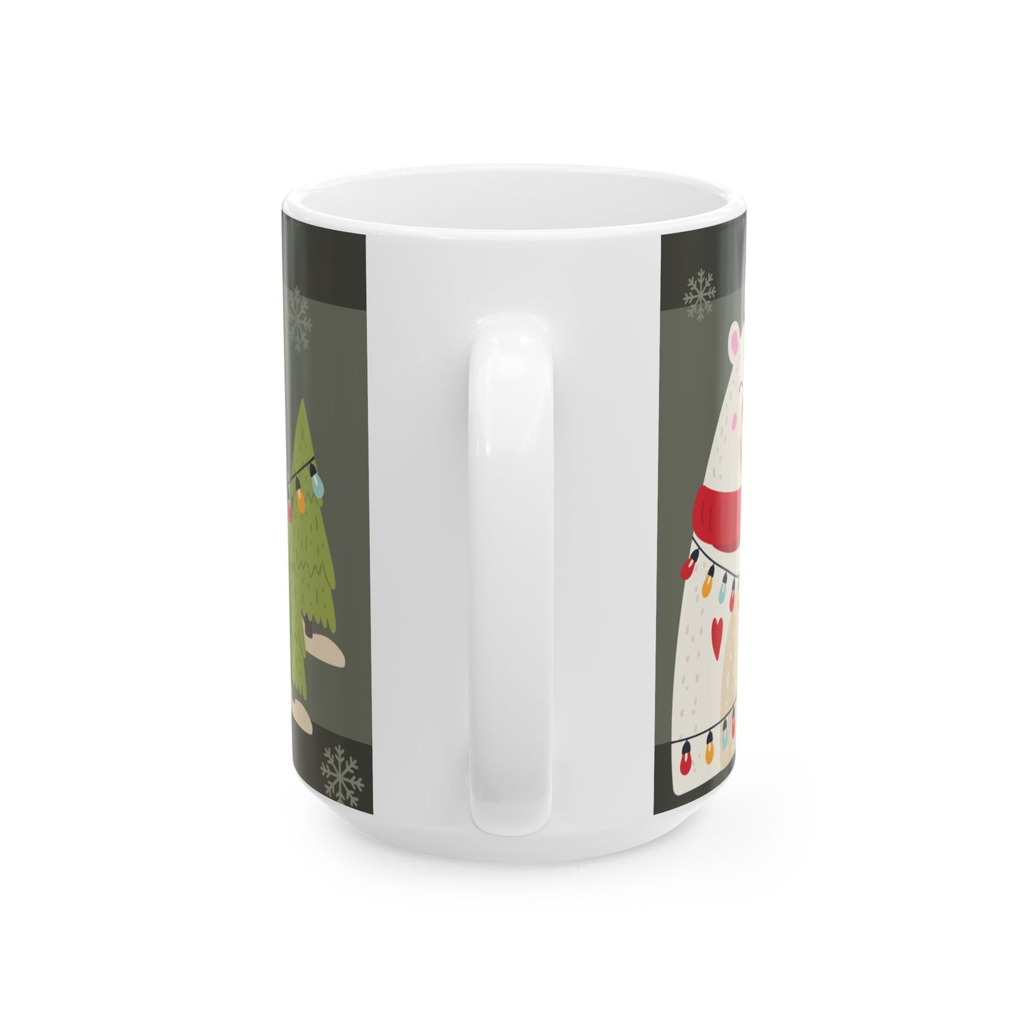 Dog & Penguins, Merry Christmas - Ceramic Mug, (11oz, 15oz) - 10912