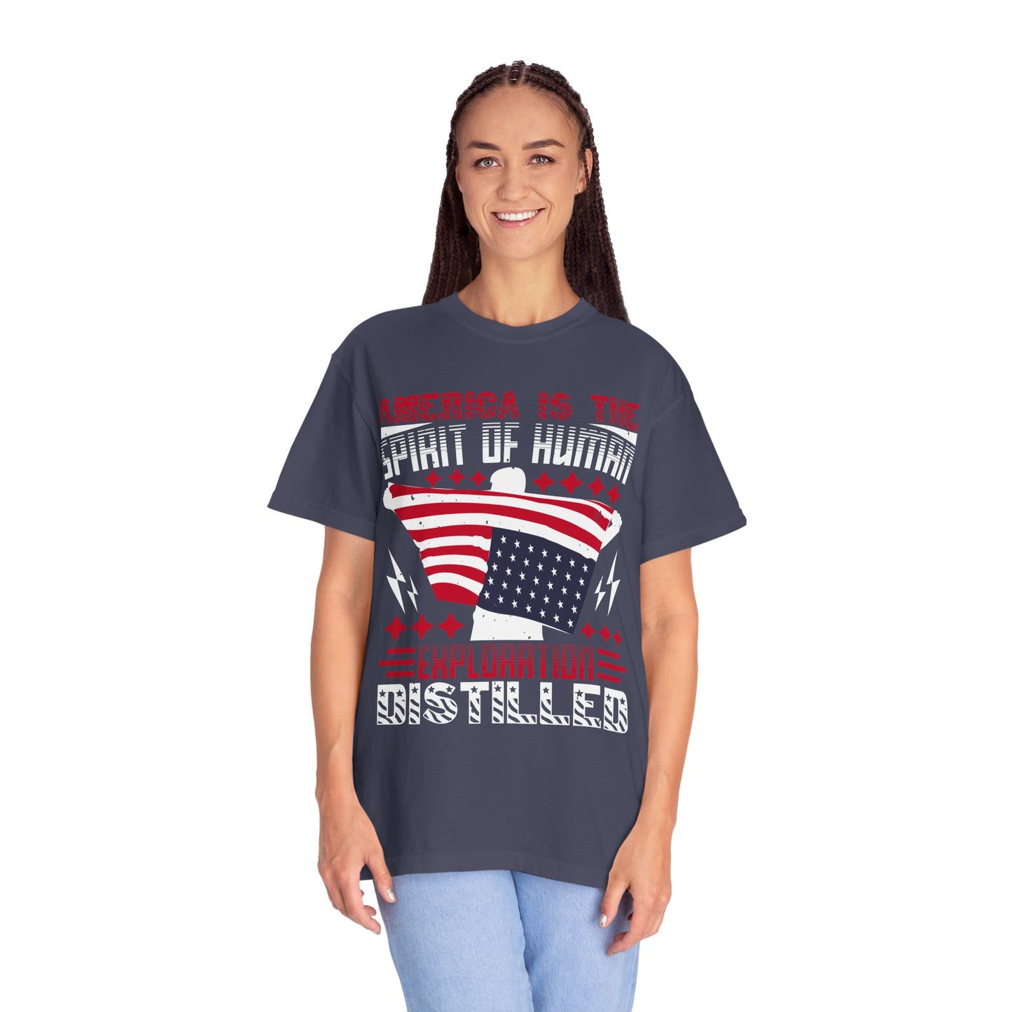 Patriotic Unisex T-Shirt - Spirit of Human Exploration, Independence Day Gift, July 4th Celebration Wear, American Pride Tee - 13792