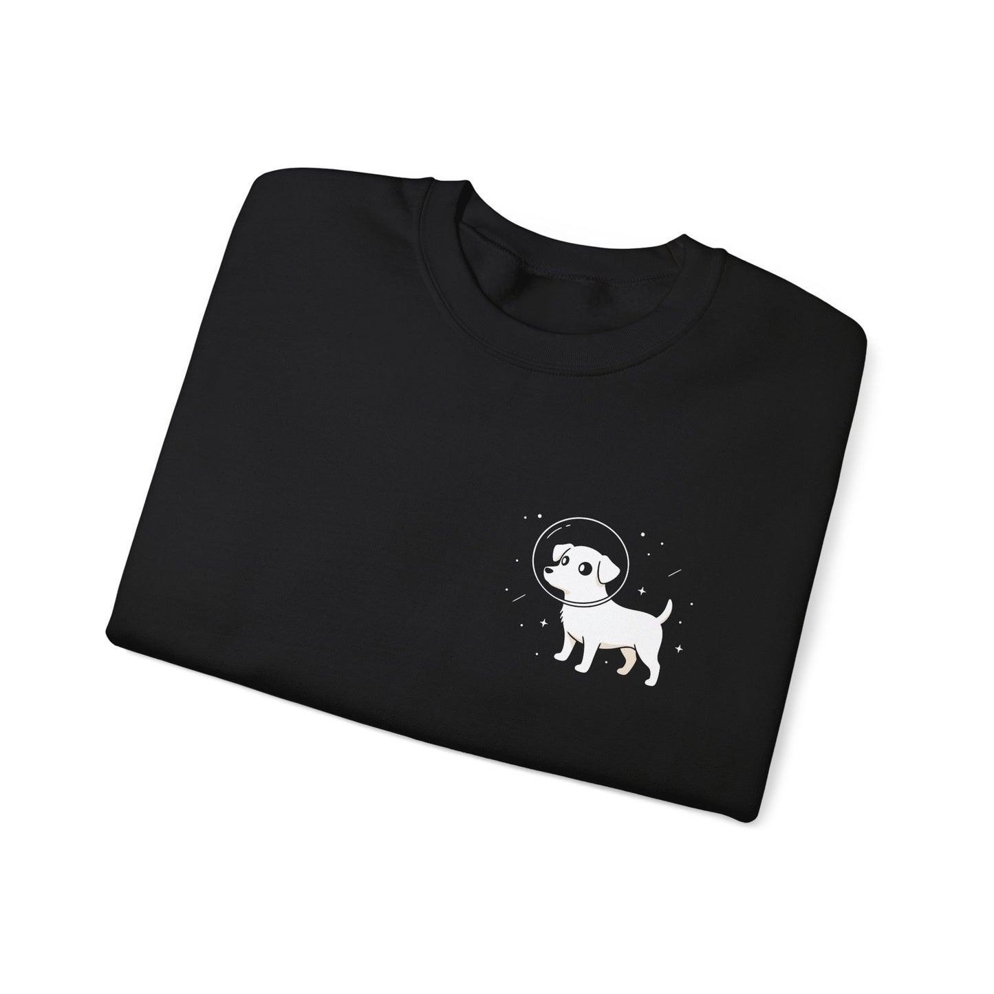 Dog in Space Crewneck Sweatshirt – Space Puppy Graphic Pullover - 14678