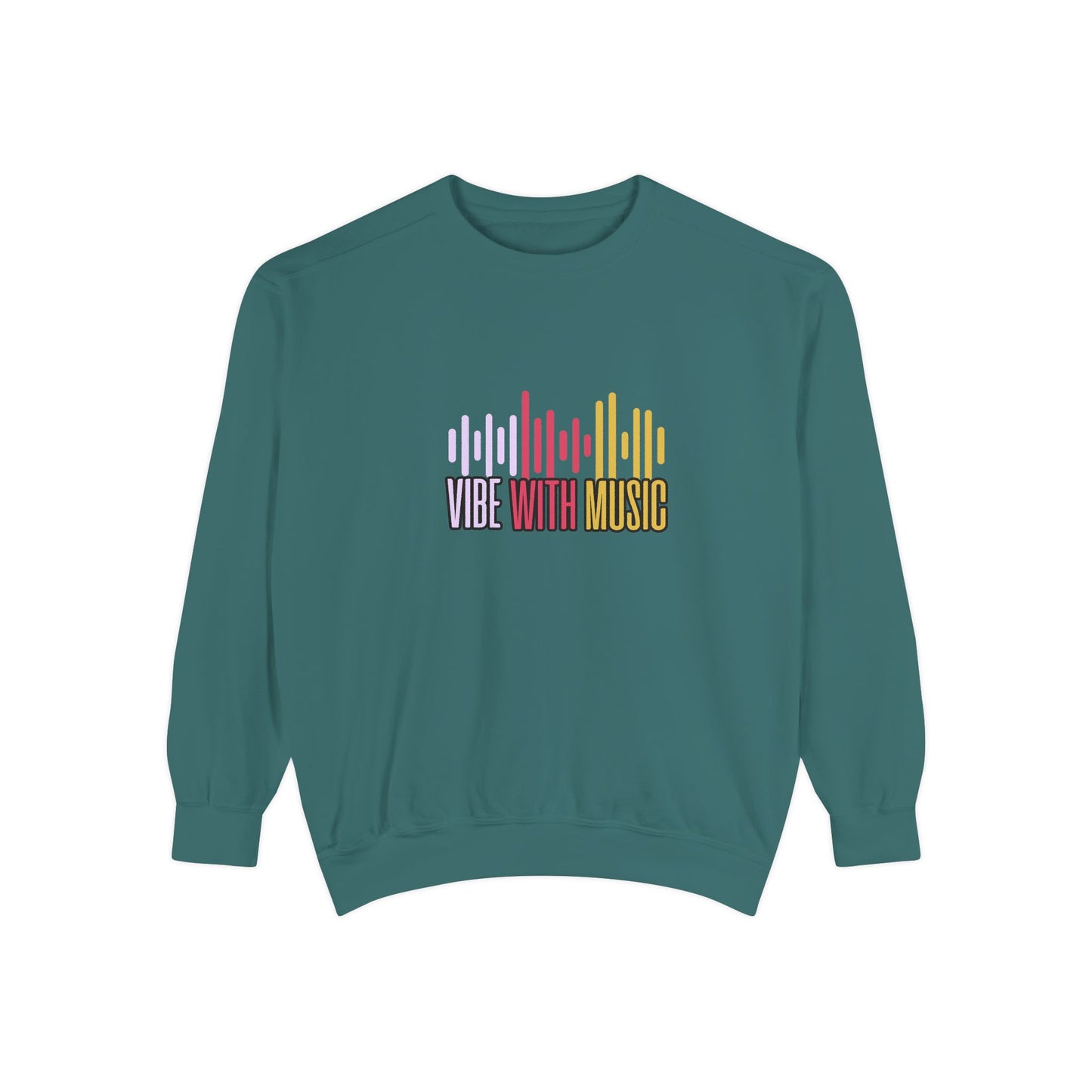 Vibe with Music - Unisex Garment-Dyed Sweatshirt - 10624