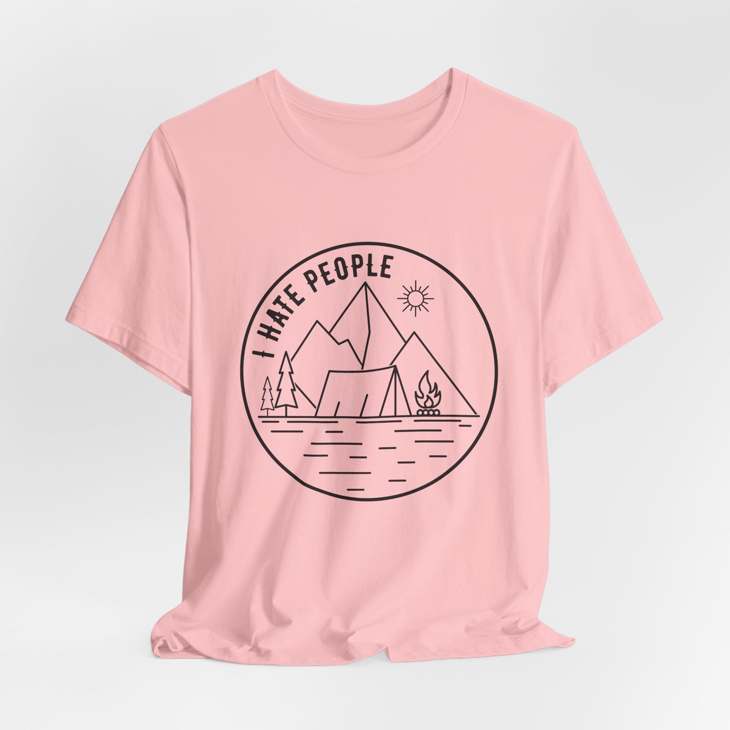 Camping: I Hate People - Unisex Jersey Short Sleeve Tee - 12636