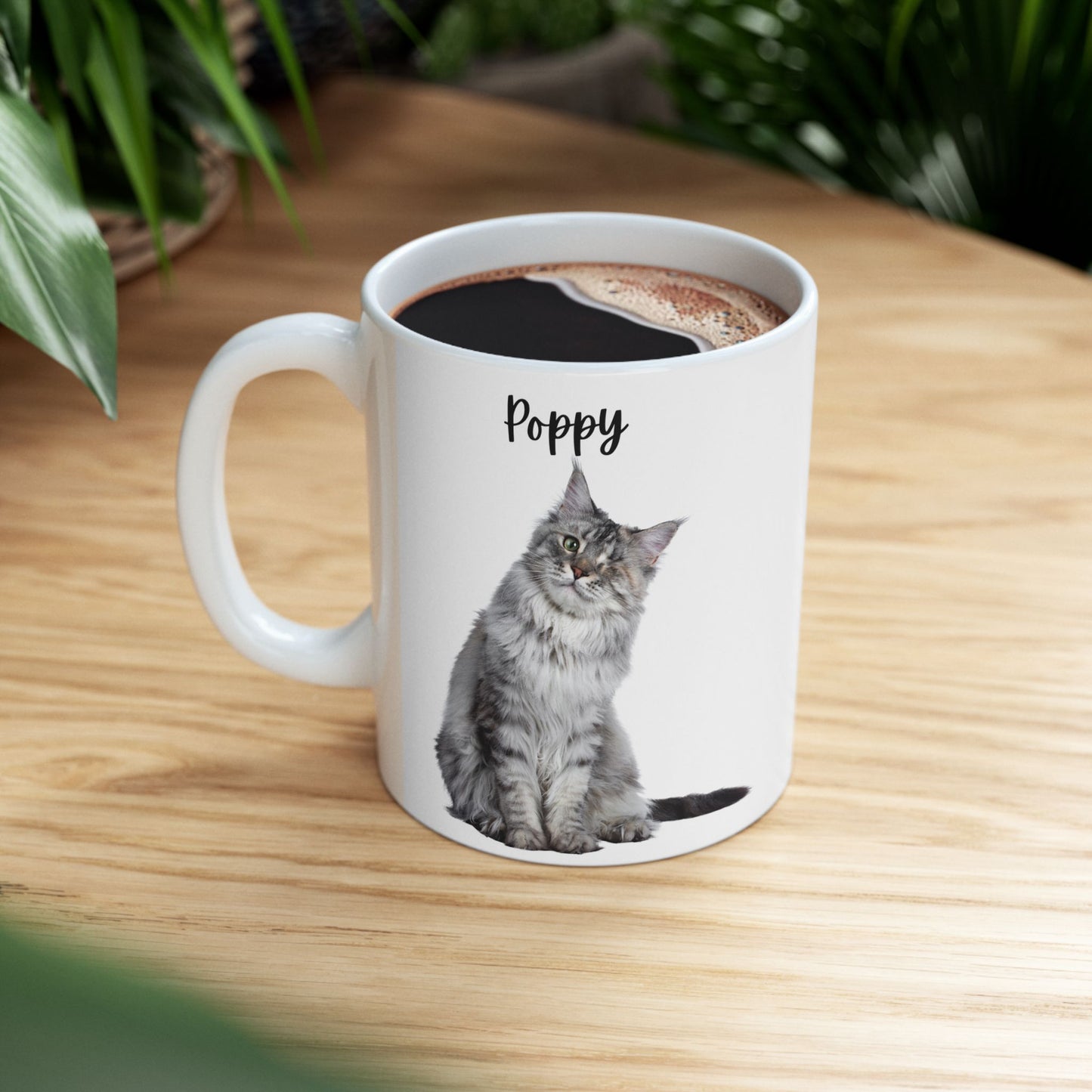 Personalised Cat Ceramic Mug - Perfect Gift for Cat Lovers, Unique Coffee Cup, Pet Owner Present, Animal Enthusiast Merchandise - 14206