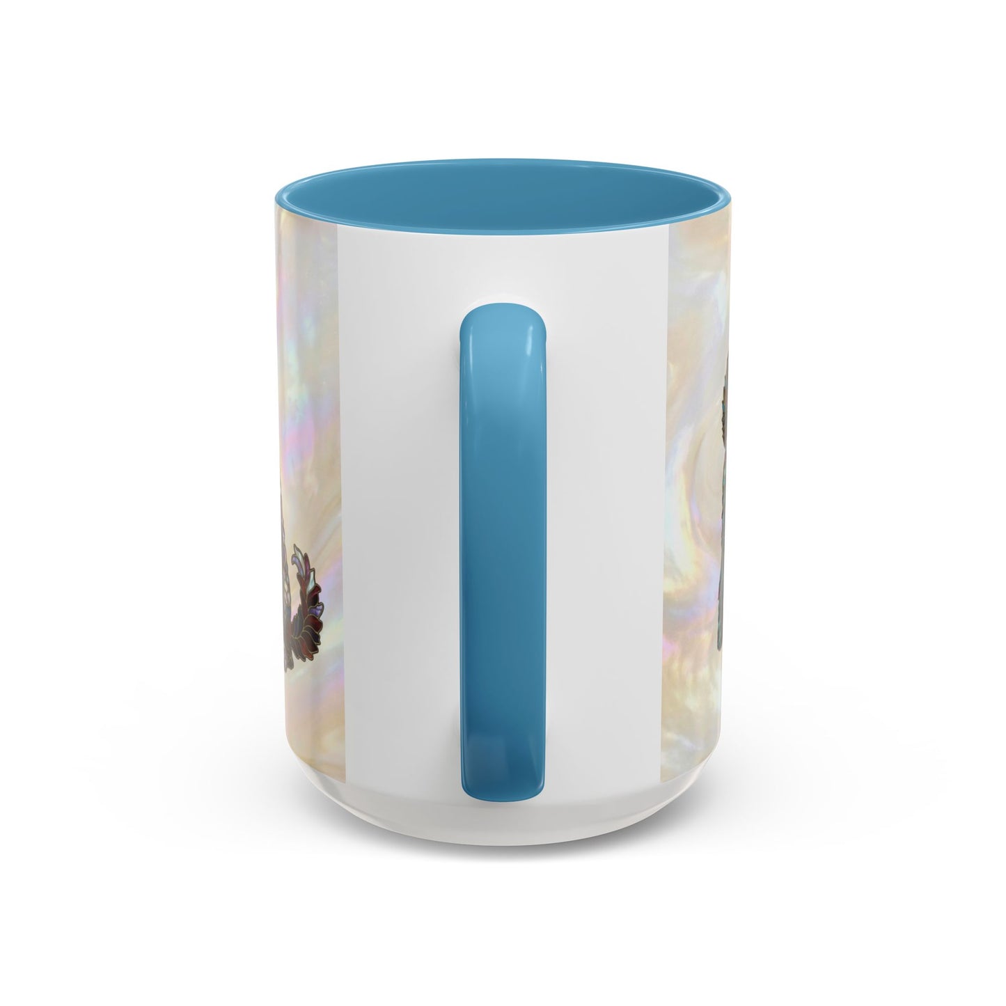 Personalized Labradoodle Dog Mug — Custom Name Accent Coffee Mug (11/15 oz) with Stained Glass Art - 14526