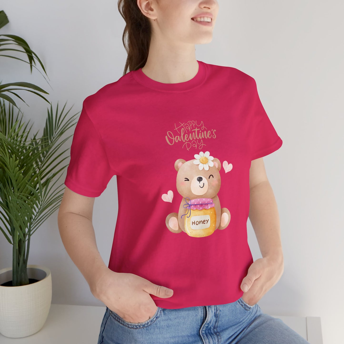 Baby Bear, Happy Valentine's Day - Unisex Jersey Short Sleeve Tee - 11522