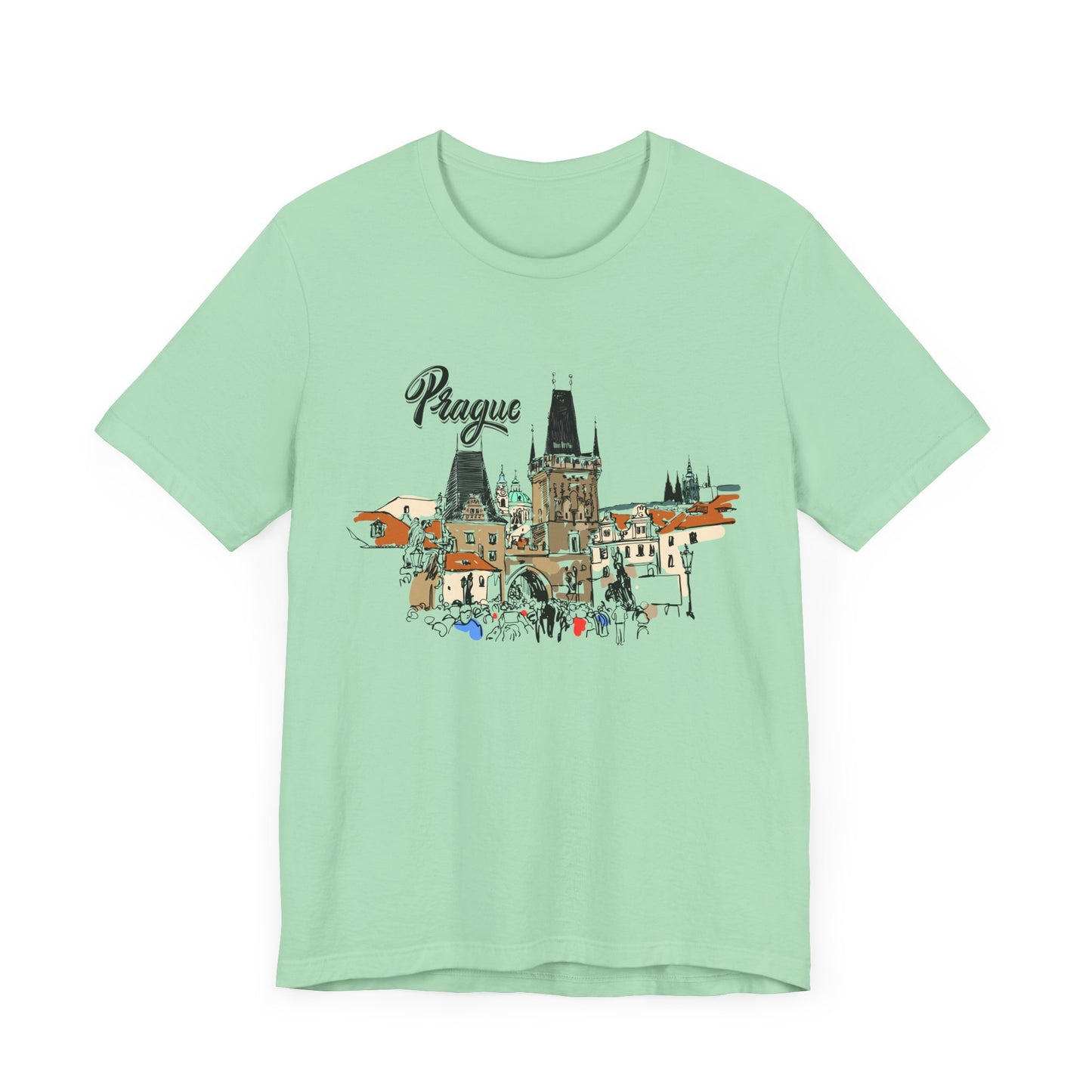 Prague Graphic Unisex Tee - Perfect Travel Souvenir - 12135