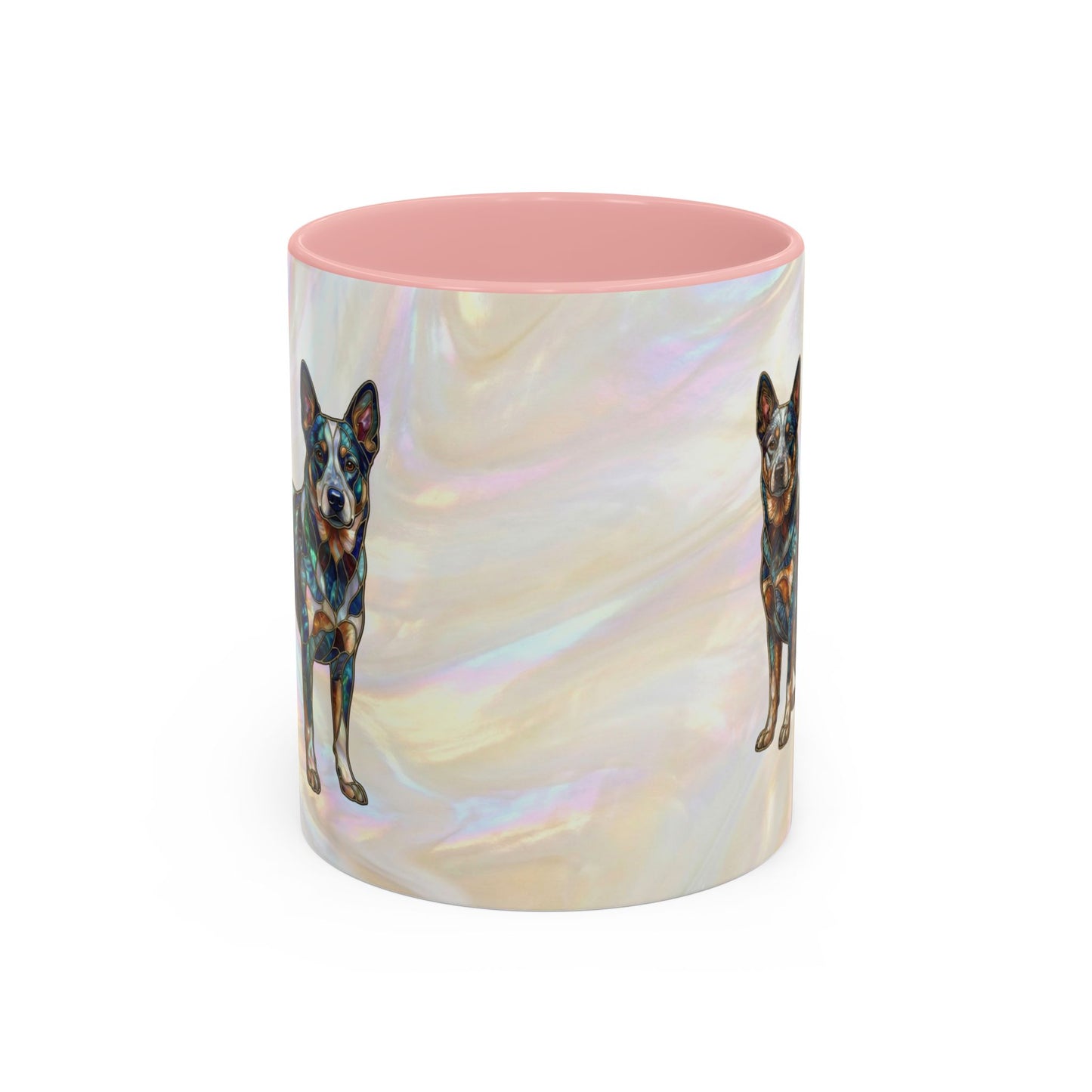 Australian Cattle Dog Accent Mug — Stained Glass Design (11/15oz) - 14613