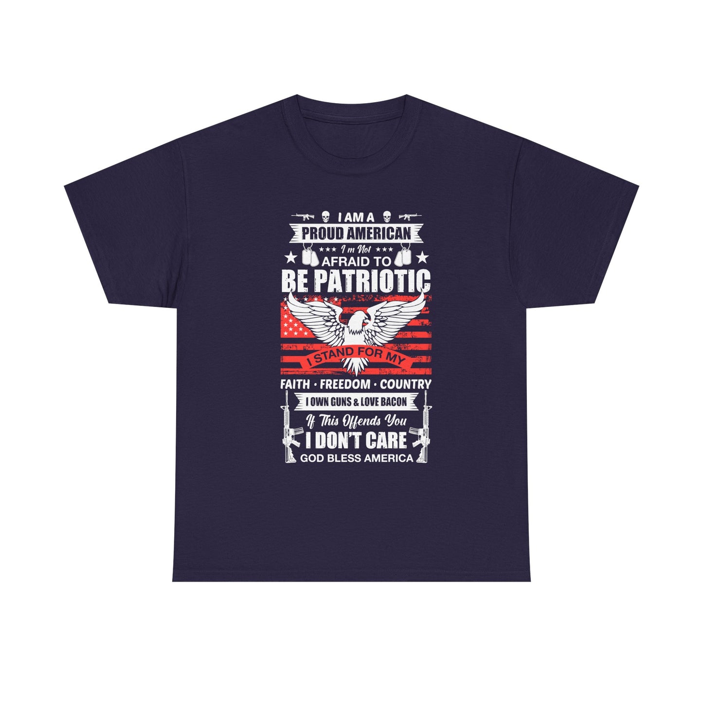 Unisex Patriotic Tee - Proud American T-Shirt, 4th of July Gift, Freedom Shirt, Memorial Day Apparel, Casual Wear - 13789
