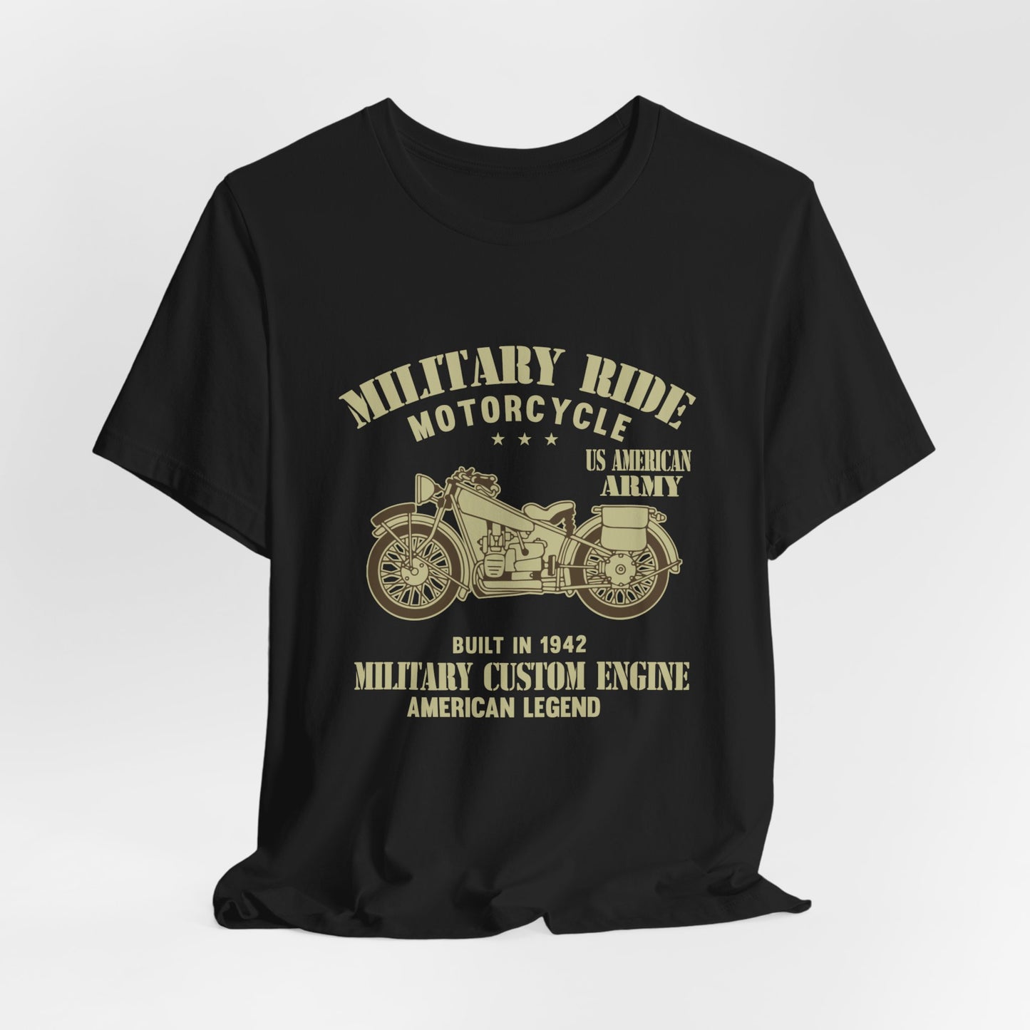 Military Ride Motorcycle - Unisex Jersey Short Sleeve Tee