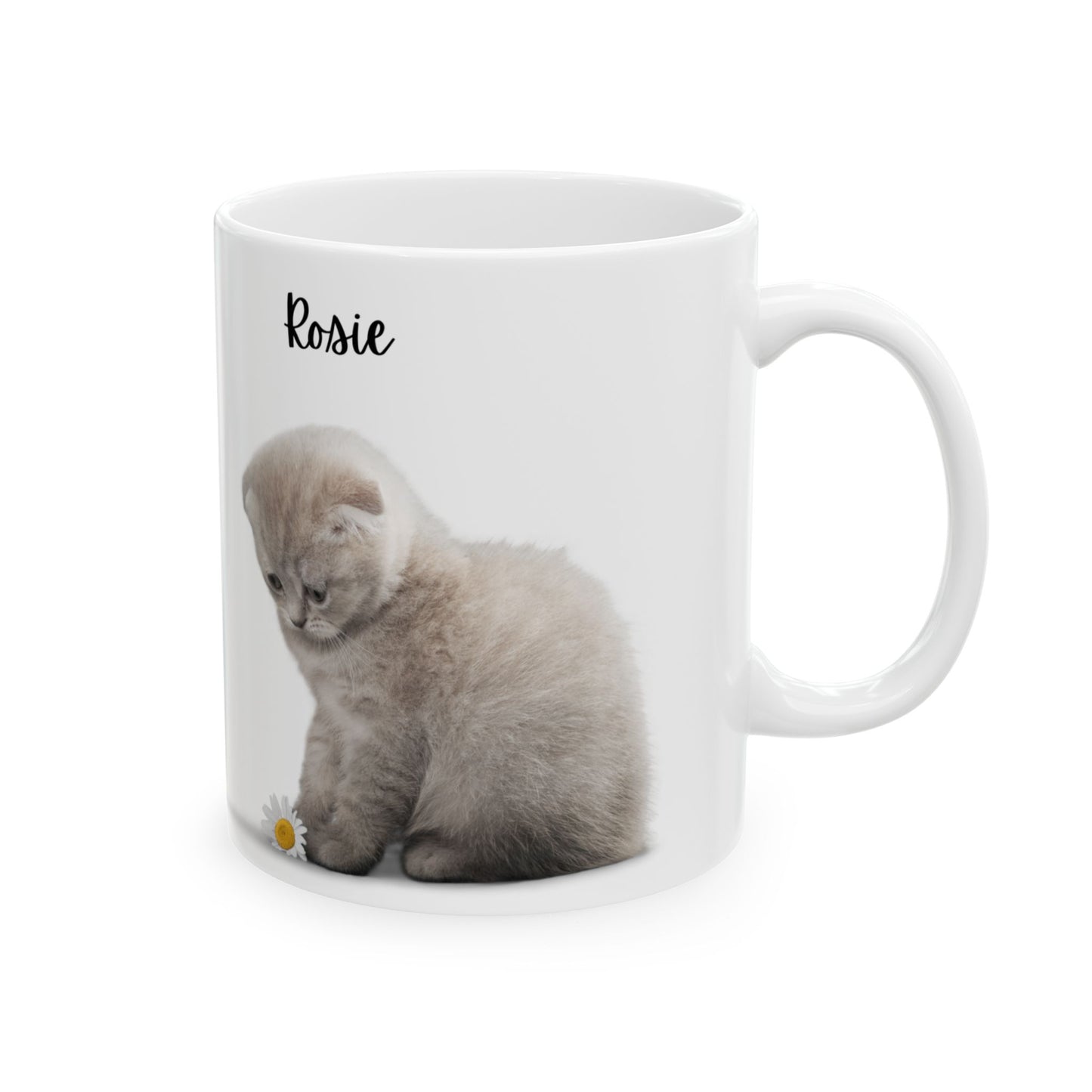 Personalized Cat Lover Mug | Customizable Gift for Animal Enthusiasts, Pet Owner Coffee Cup, Cute Cat Design, Unique Pet Gifts - 14203