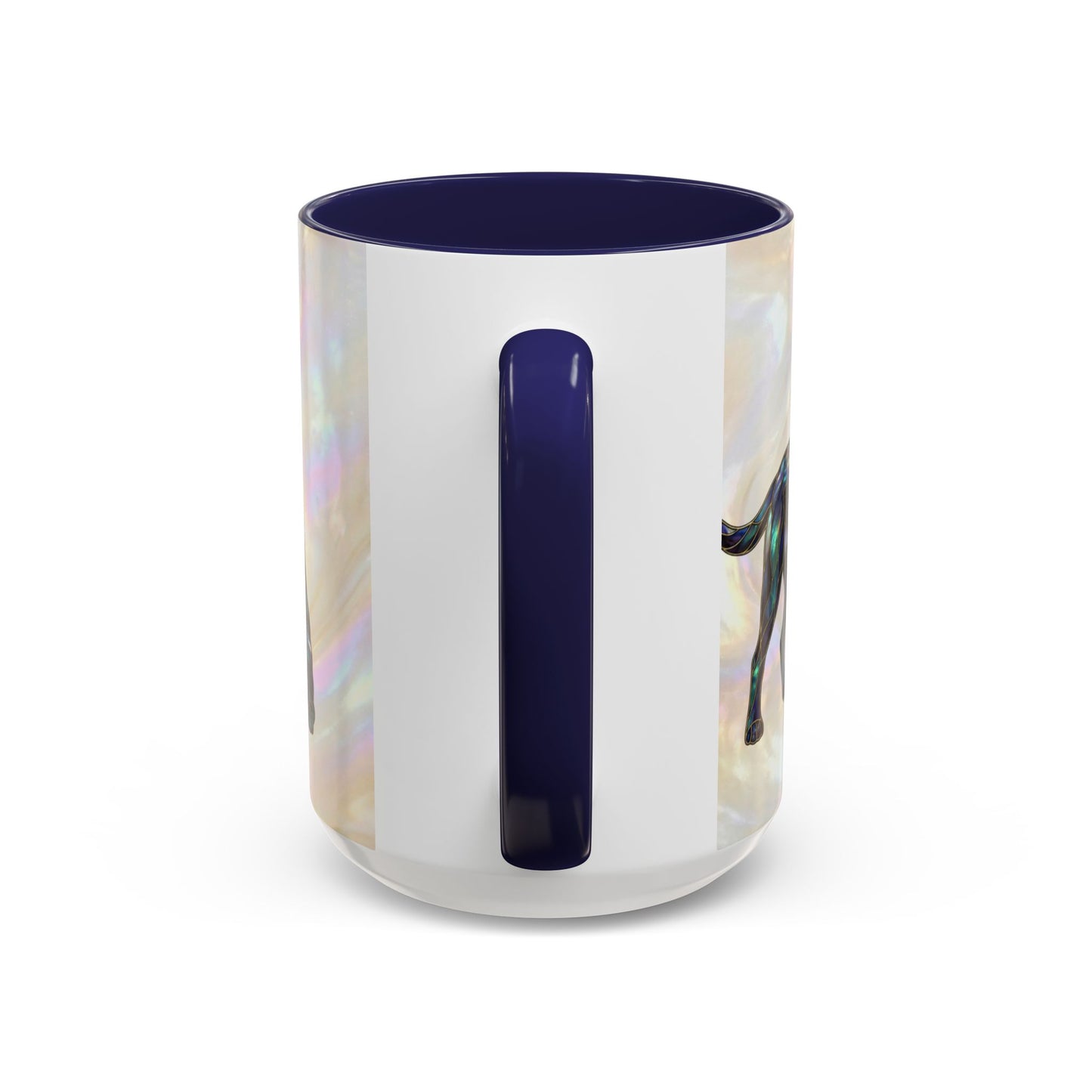 Black Labrador Accent Coffee Mug -Stained Glass Style (11/15oz) 14618