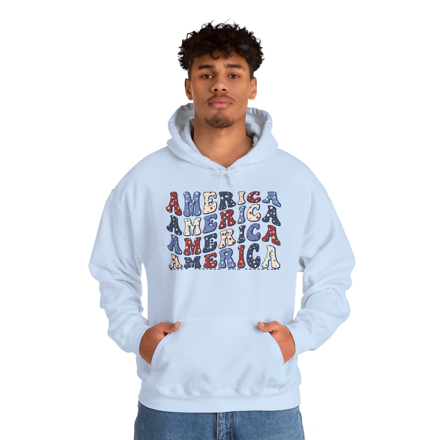 July 4, America - Unisex Heavy Blend™ Hooded Sweatshirt