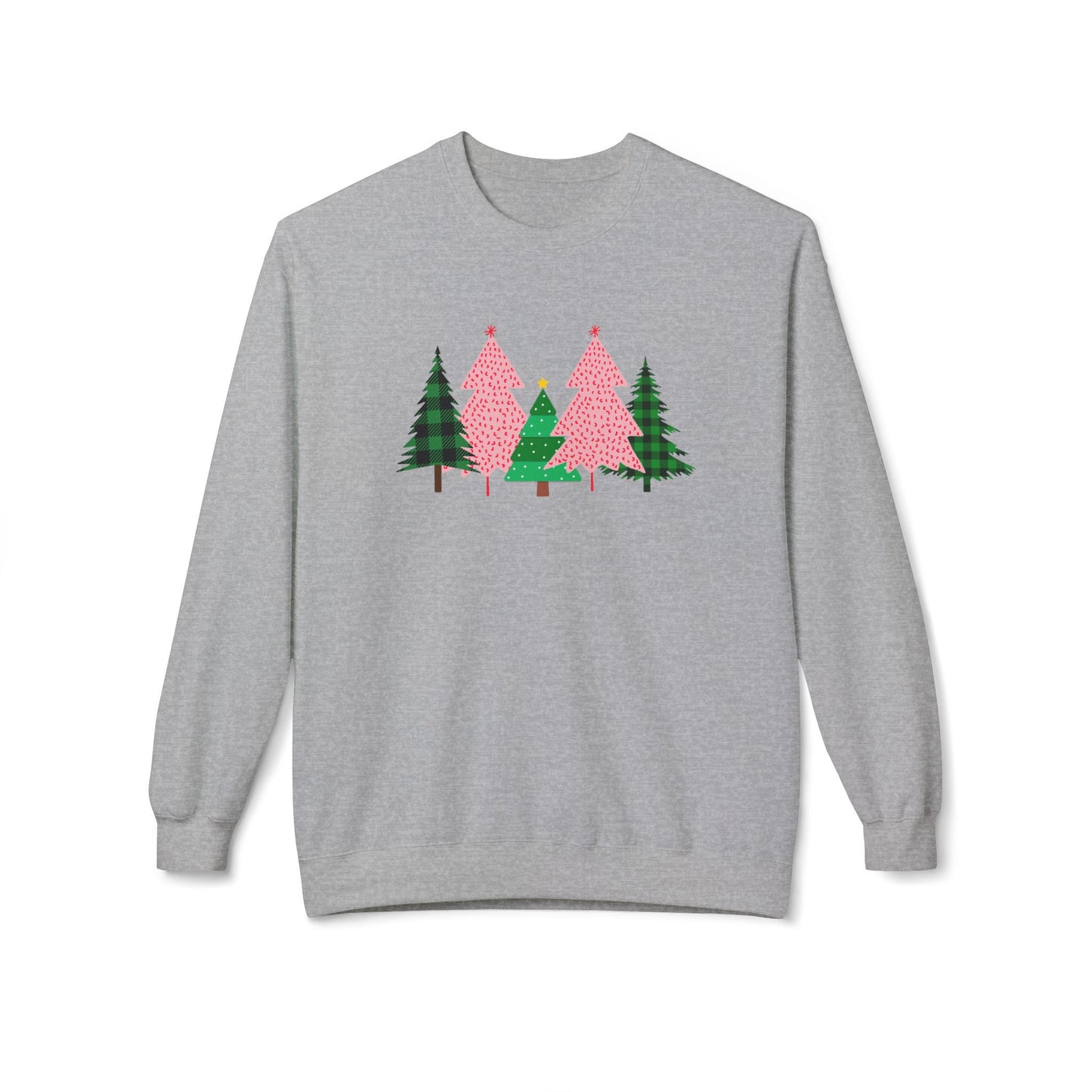 Christmas Trees - Unisex Midweight Softstyle Fleece Crewneck Sweatshirt - 10174