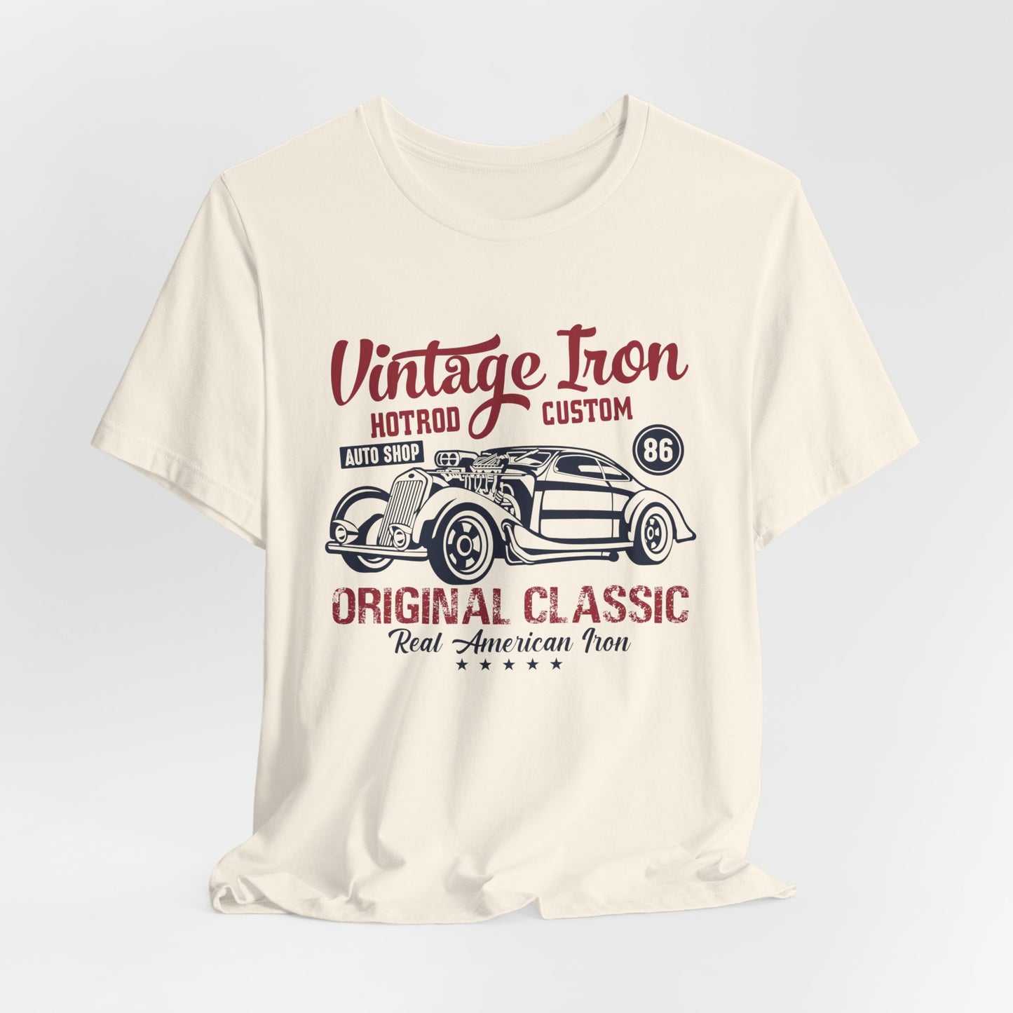 Vintage Iron, Hotrod Custom, Original Classic - Unisex Jersey Short Sleeve Tee - 12609