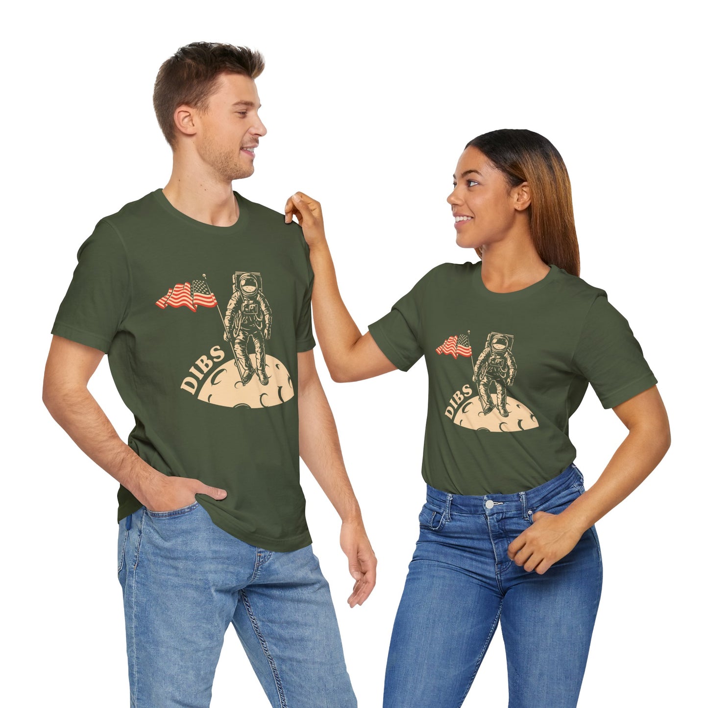 US, July 4th,  Astronaut Adventure Tee - DIBS on the Moon, Space Lover Shirt,  Unisex Astronaut Tee - 13737