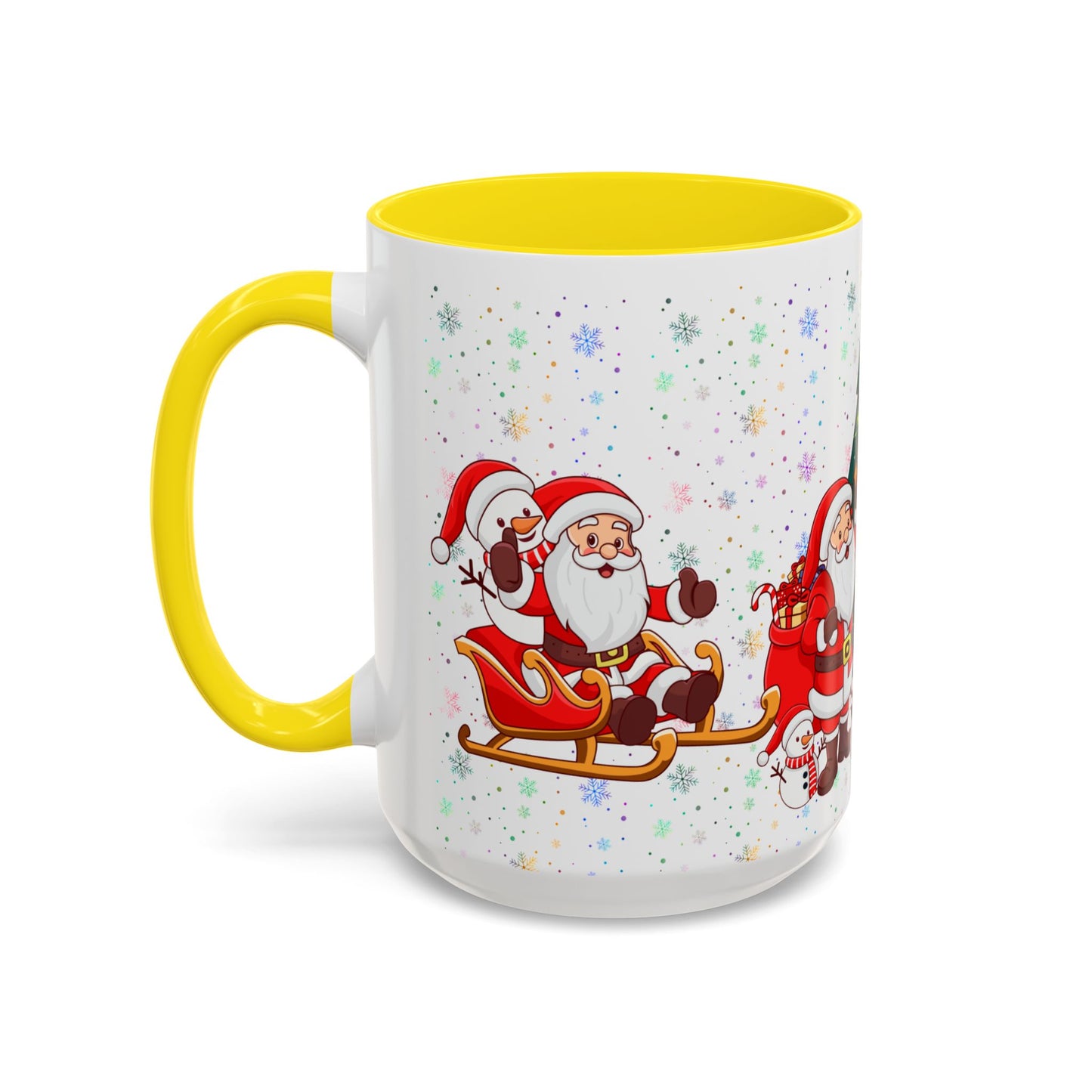 Christmas Party, Santa, Snowman & Reindeer - Accent Coffee Mug (11, 15oz) - 10427