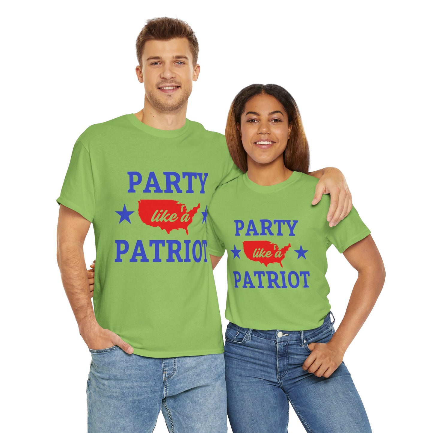 Patriotic Party Tee - Celebrate Independence, Fun Gatherings, BBQs, Gift for Patriots, Unisex Heavy Cotton T-shirt - 13732