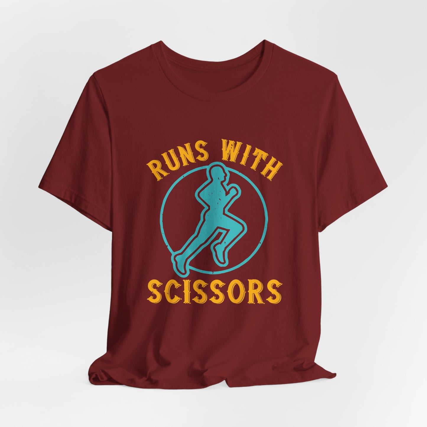 Run With Scissors - Unisex Jersey Short Sleeve Tee