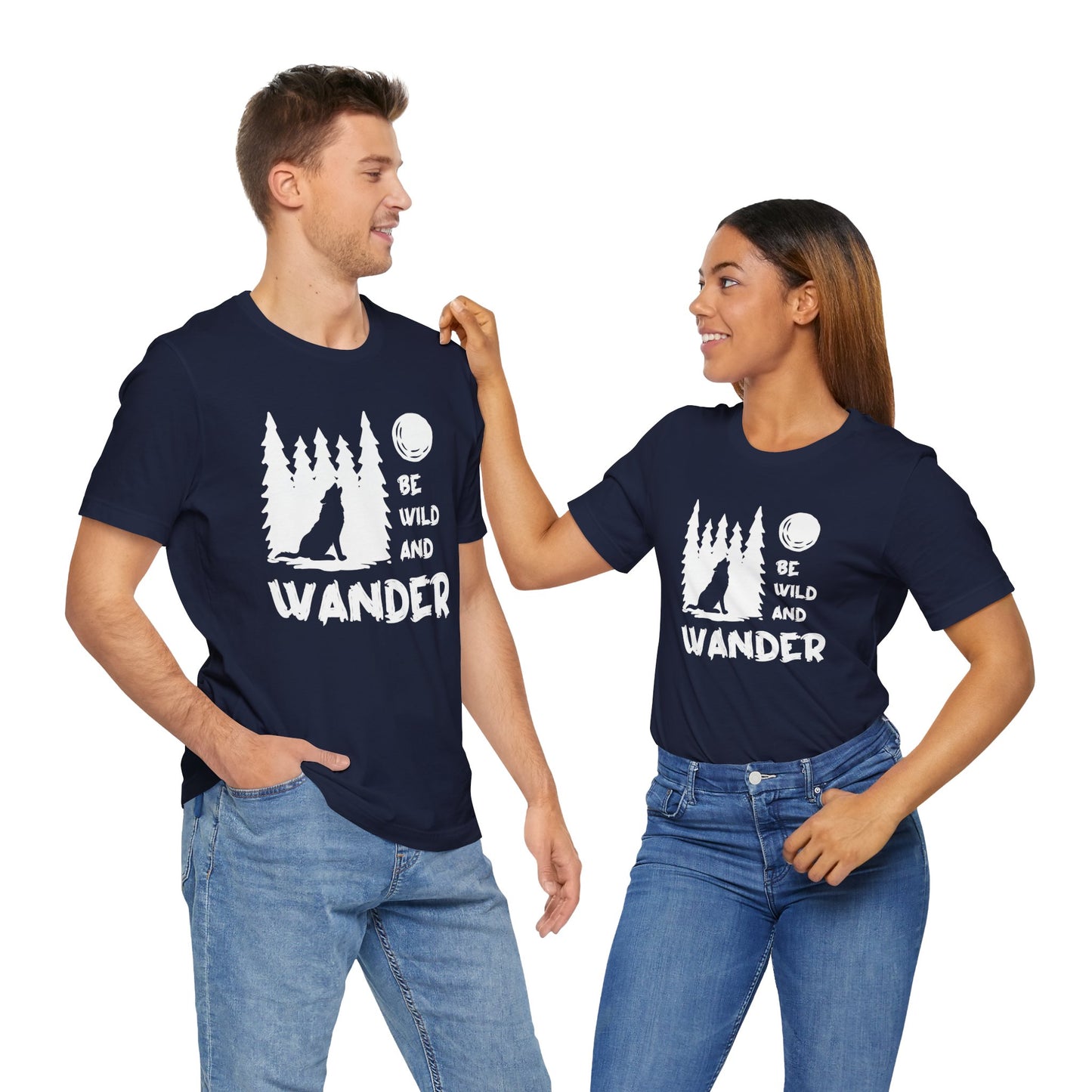 Camping: Be Wild & Wander - Unisex Jersey Short Sleeve Tee - 12632