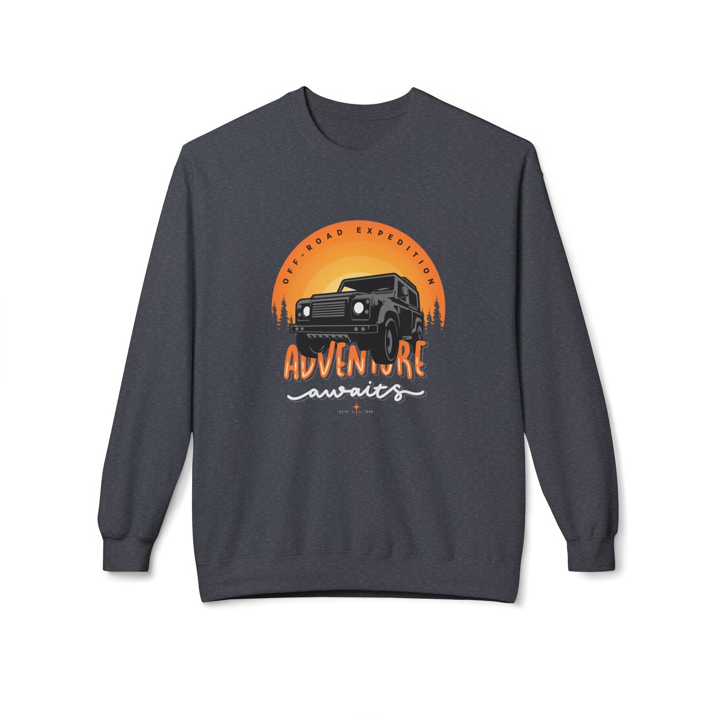 Adventure Awaits - Unisex Midweight Softstyle Fleece Crewneck Sweatshirt - 10744