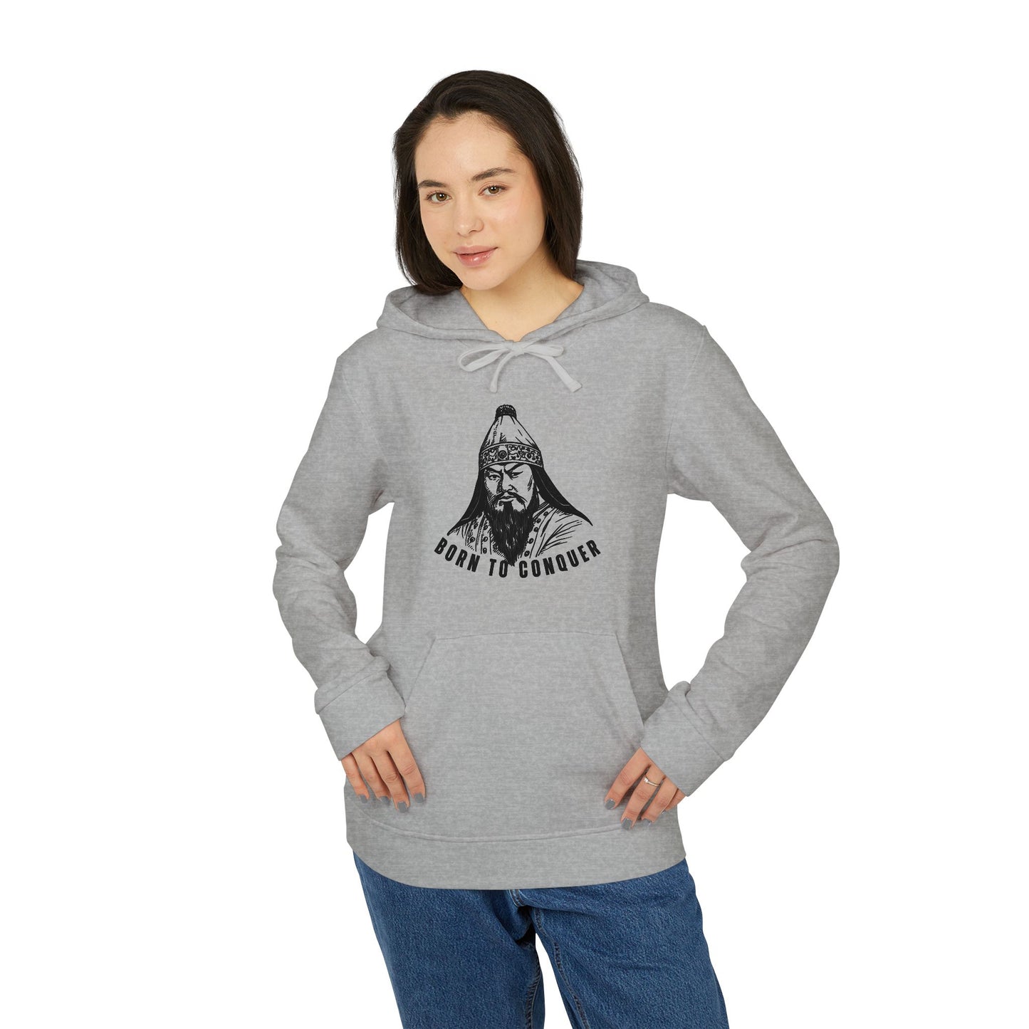 Chinggis Khan, Born To Conquer - Adidas Unisex Fleece Hoodie