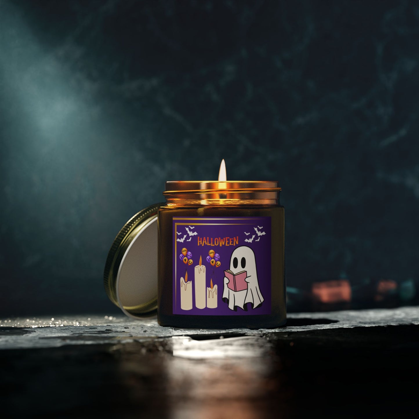 Halloween - Scented Coconut Apricot Candles (4oz, 9oz) - 14095